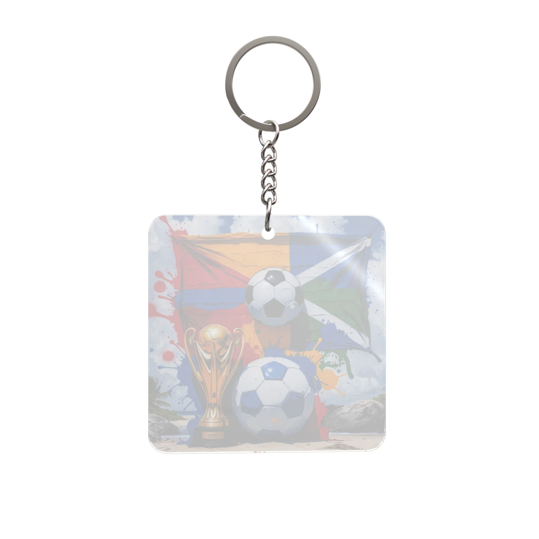 World Cup 2026 Cape Verde Keychain Football Fan Gift Soccer Key Ring