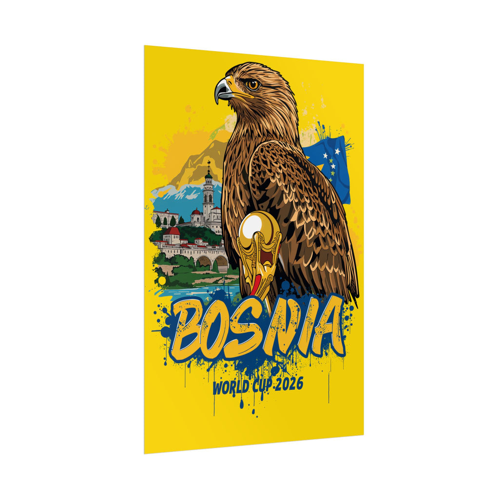 Bosnia World Cup 2026 Poster — Eagle & Flag Rolled Poster