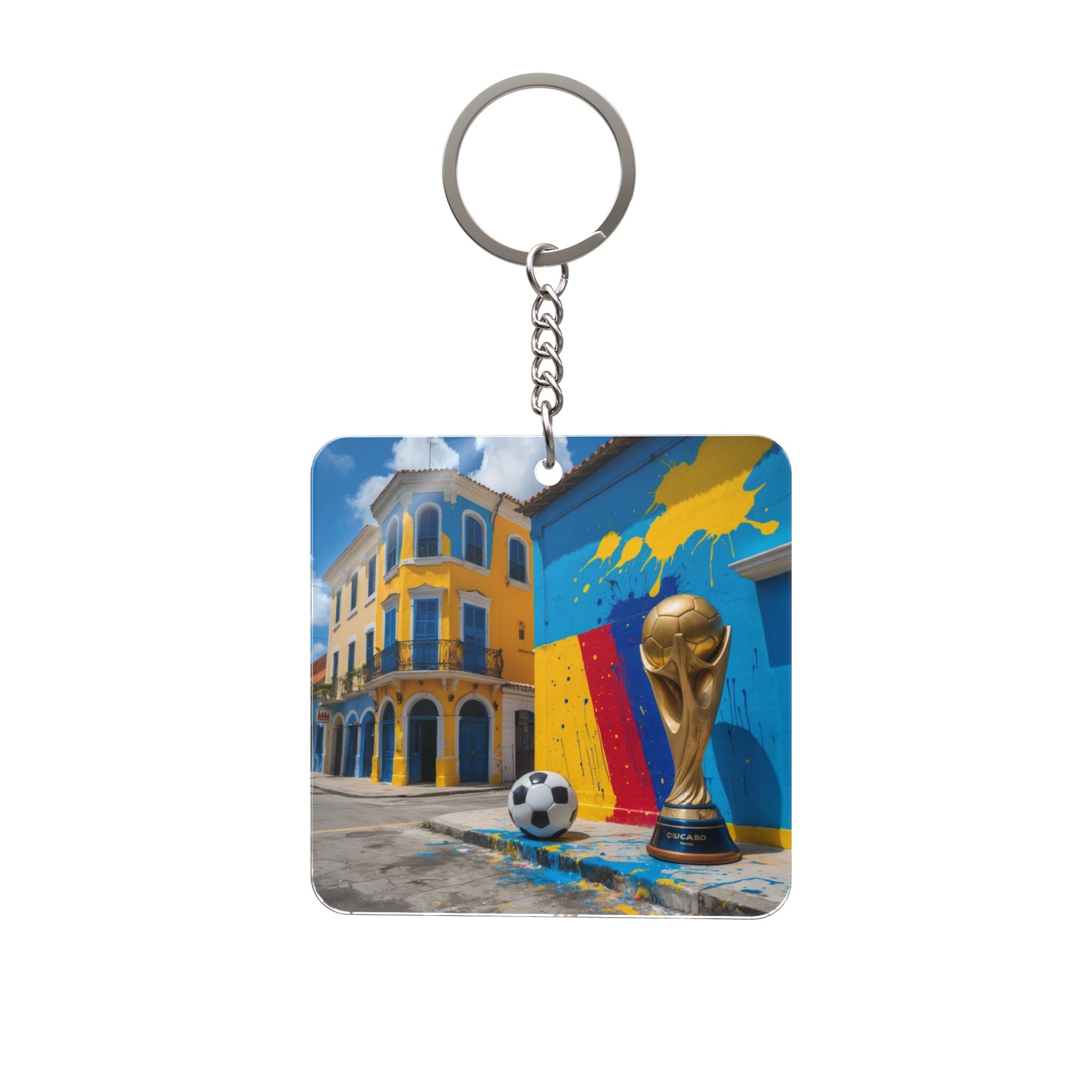 World Cup 2026 Curacao Keychain Football Fan Gift Soccer Key Ring