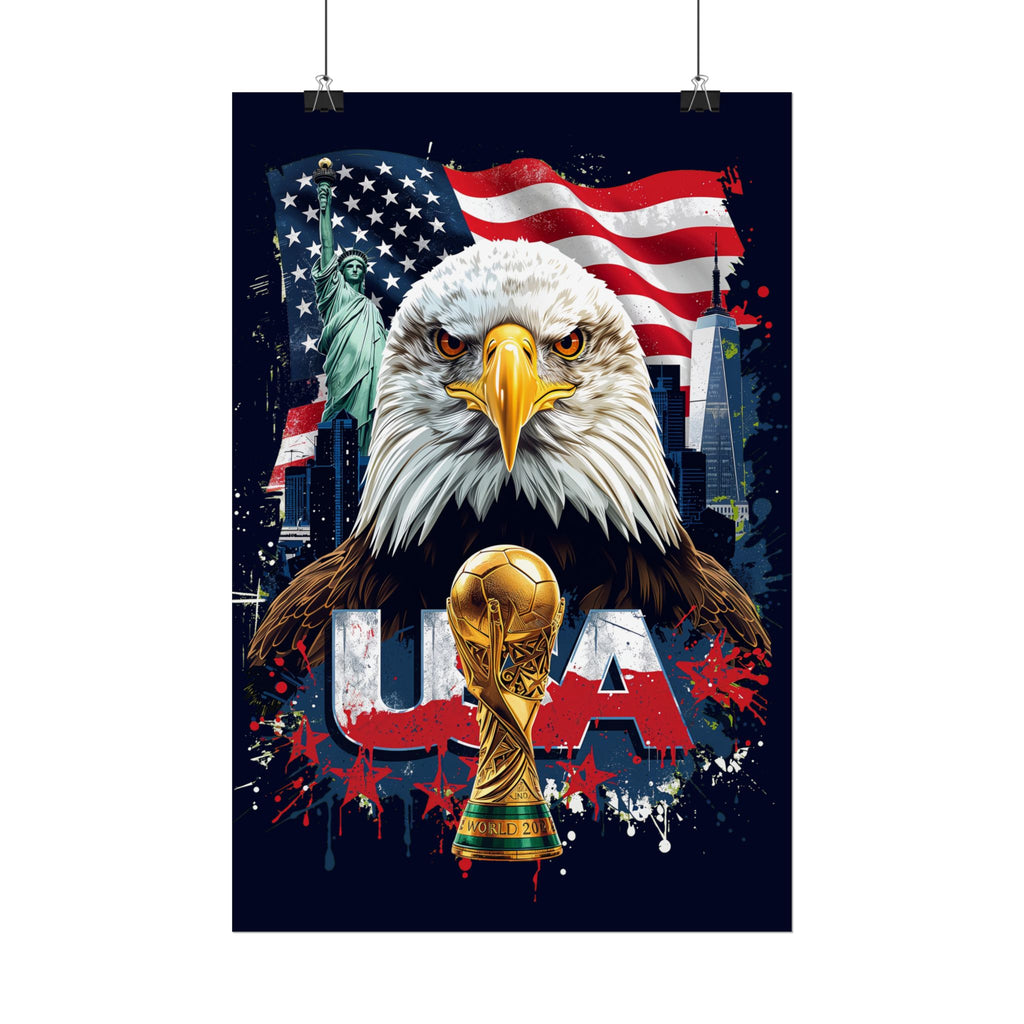 USA Soccer Poster 2026 World Cup Wall Art Team USMNT Football Print Decor