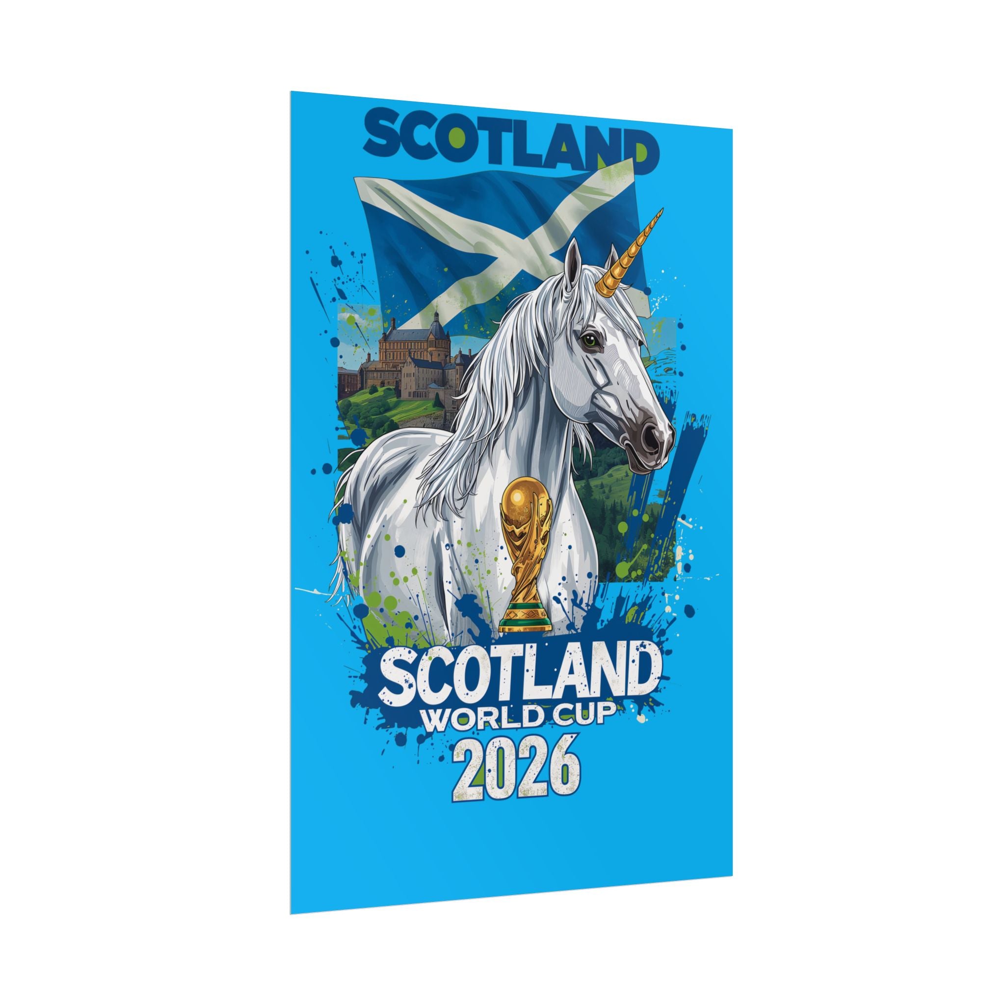 Scotland Soccer Poster 2026 World Cup Tartan Army Wall Art Football Print