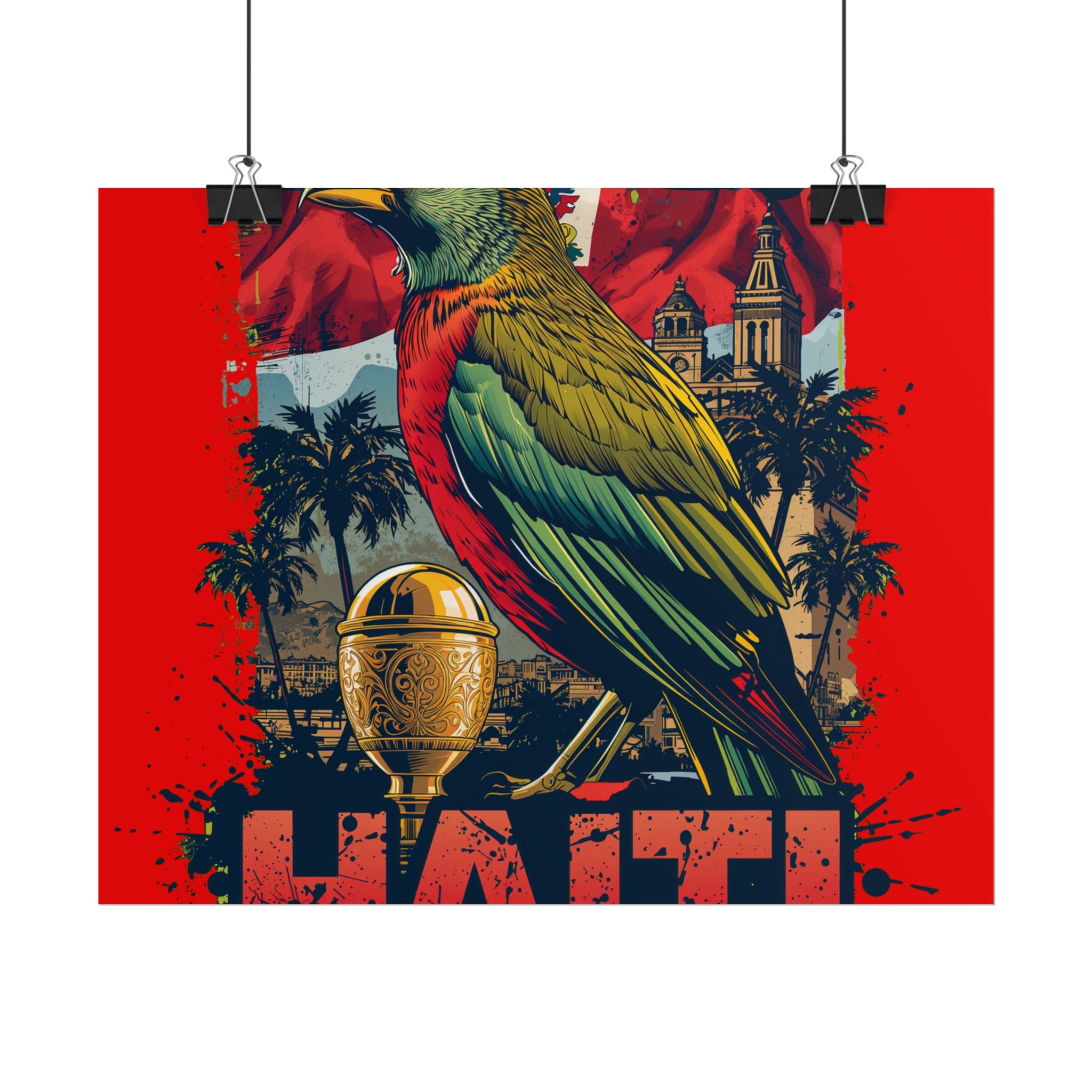 Haiti Soccer Poster 2026 World Cup Les Grenadiers Wall Art Football Print