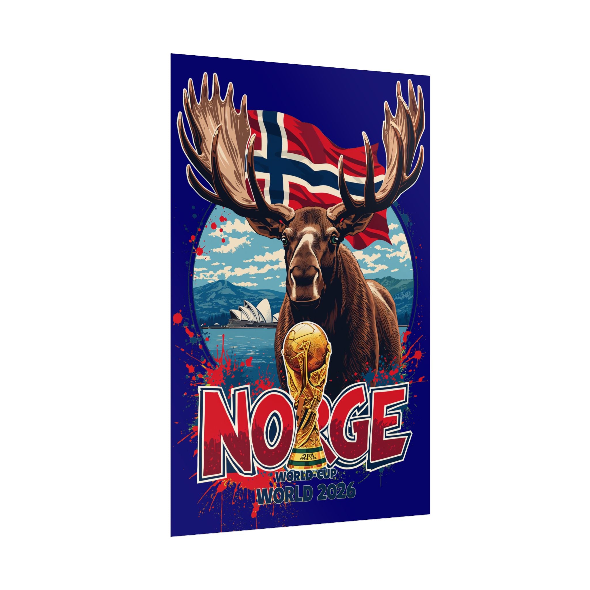 Norway World Cup Poster — Norge Football Rolled Poster