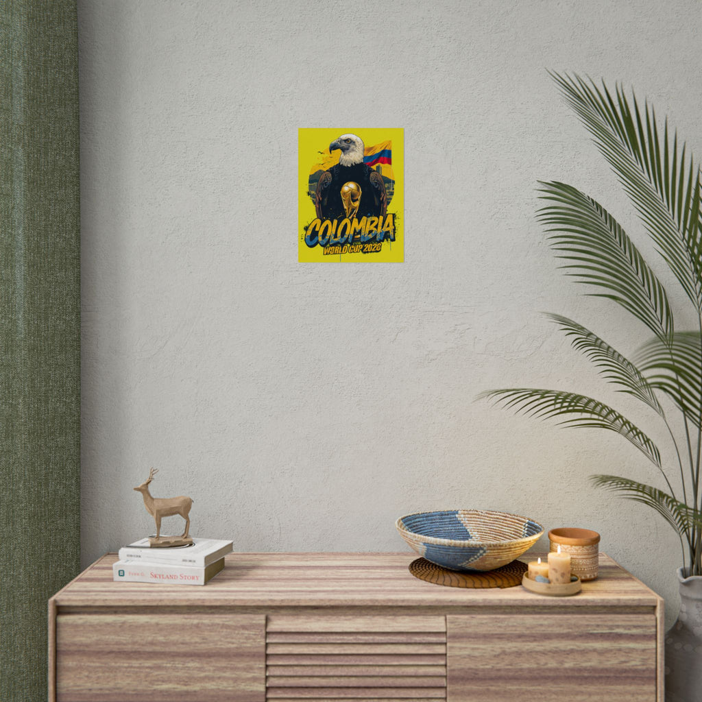 Colombia Soccer Poster 2026 World Cup Los Cafeteros Wall Art Football Print