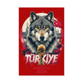 Turkey World Cup 2026 Wolf Poster — Türkiye Football Fan Art