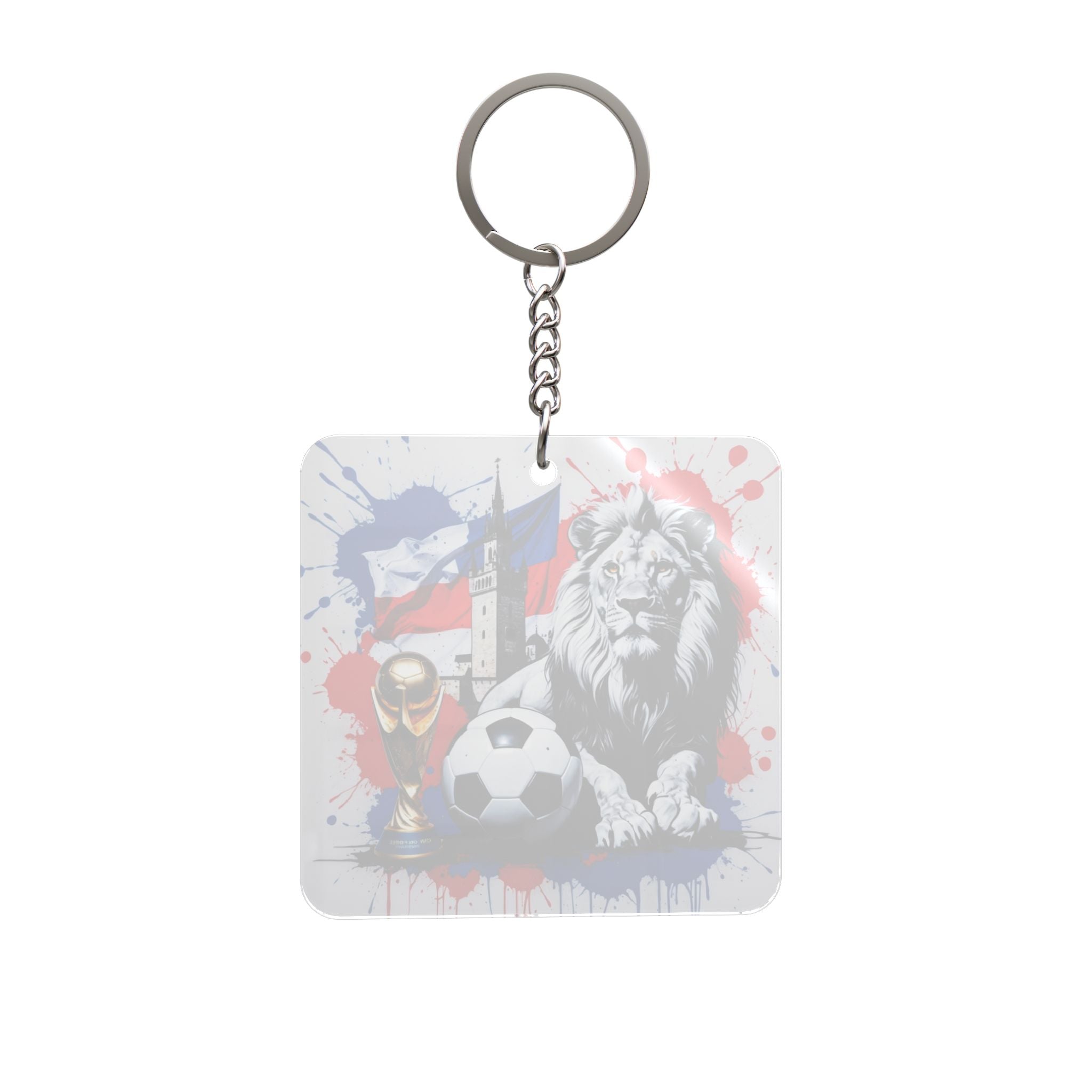 World Cup 2026 Czechia Keychain Football Fan Gift Soccer Key Ring