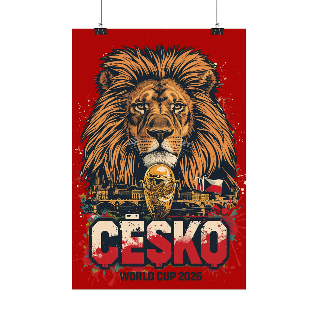 Rolled Poster — Česko World Cup 2026 Lion Graphic