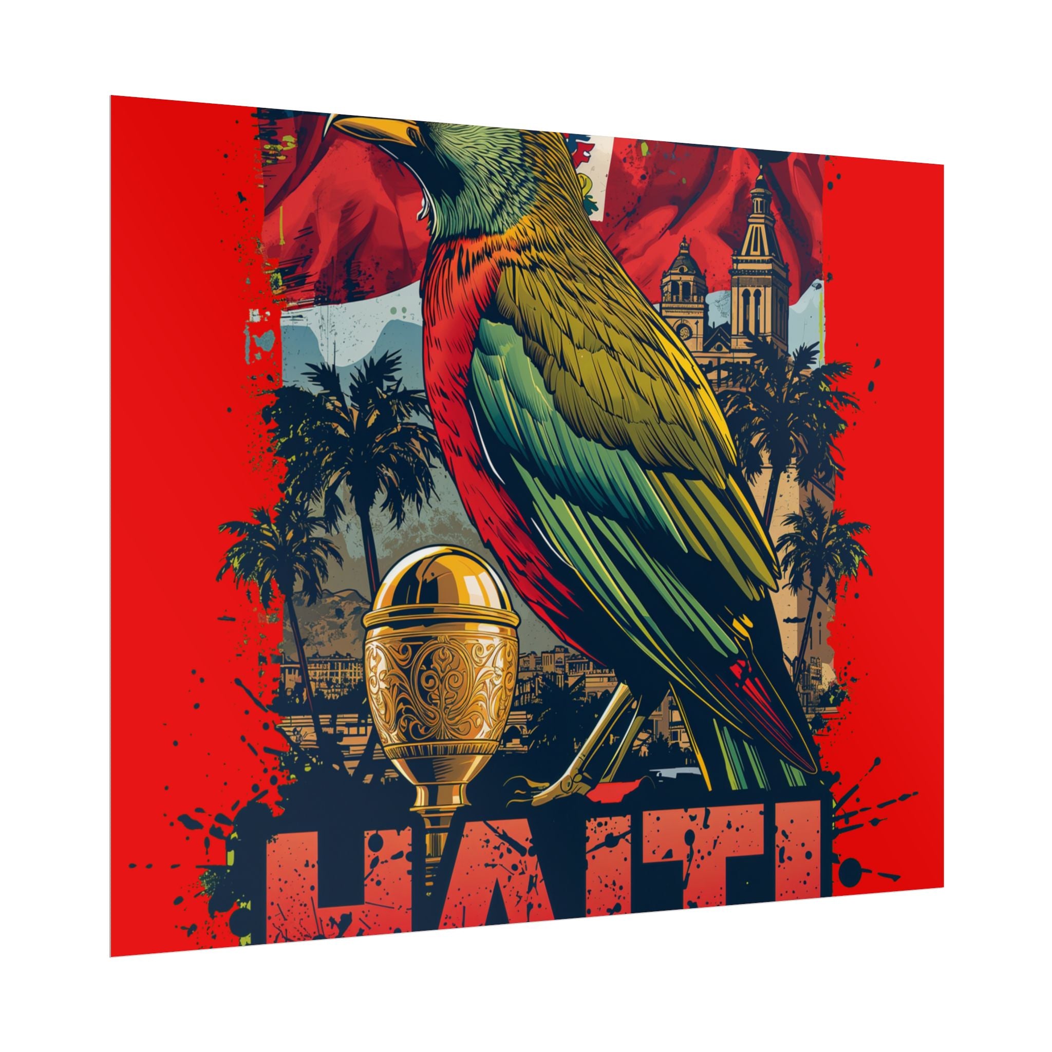 Haiti Soccer Poster 2026 World Cup Les Grenadiers Wall Art Football Print