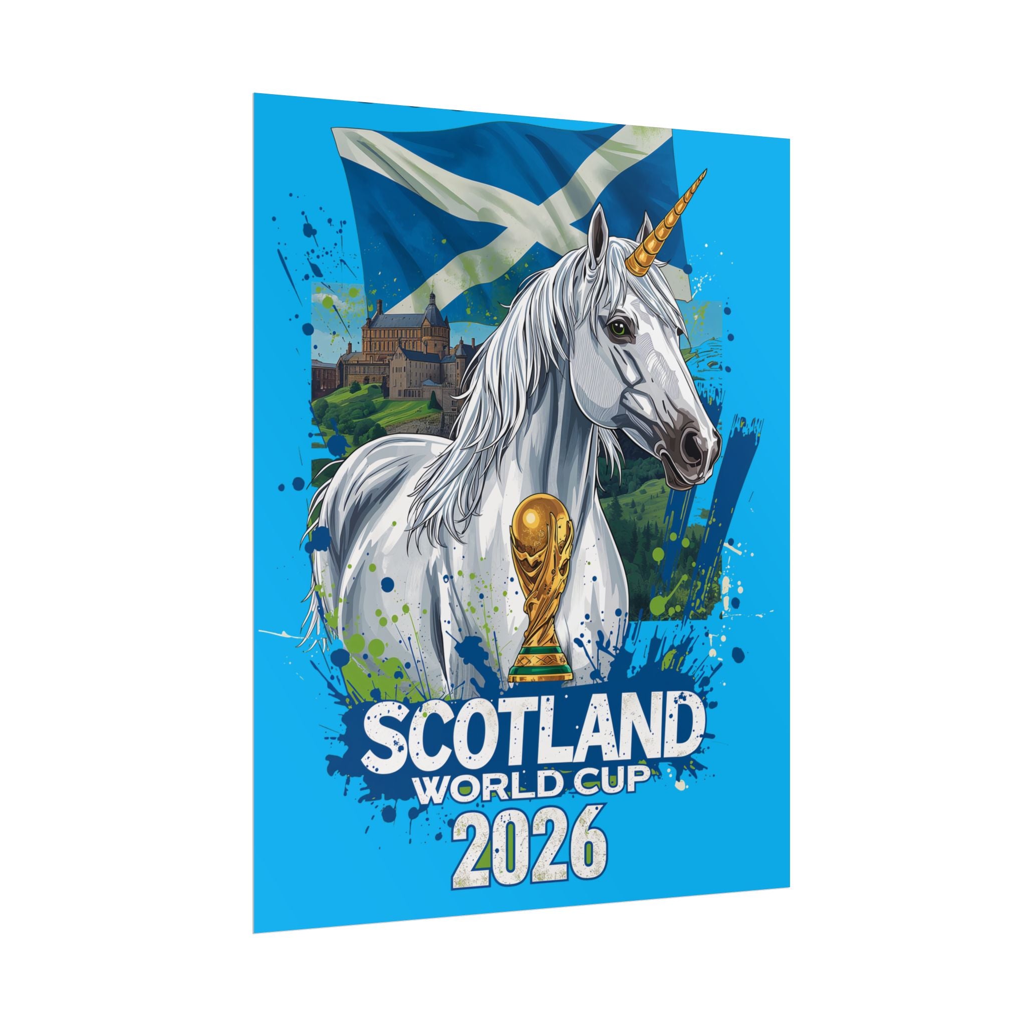 Scotland Soccer Poster 2026 World Cup Tartan Army Wall Art Football Print