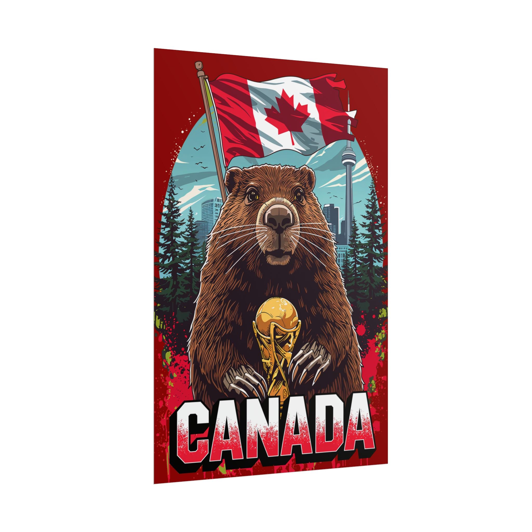 Canada Soccer Poster 2026 World Cup Wall Art Canadian Football Team Print