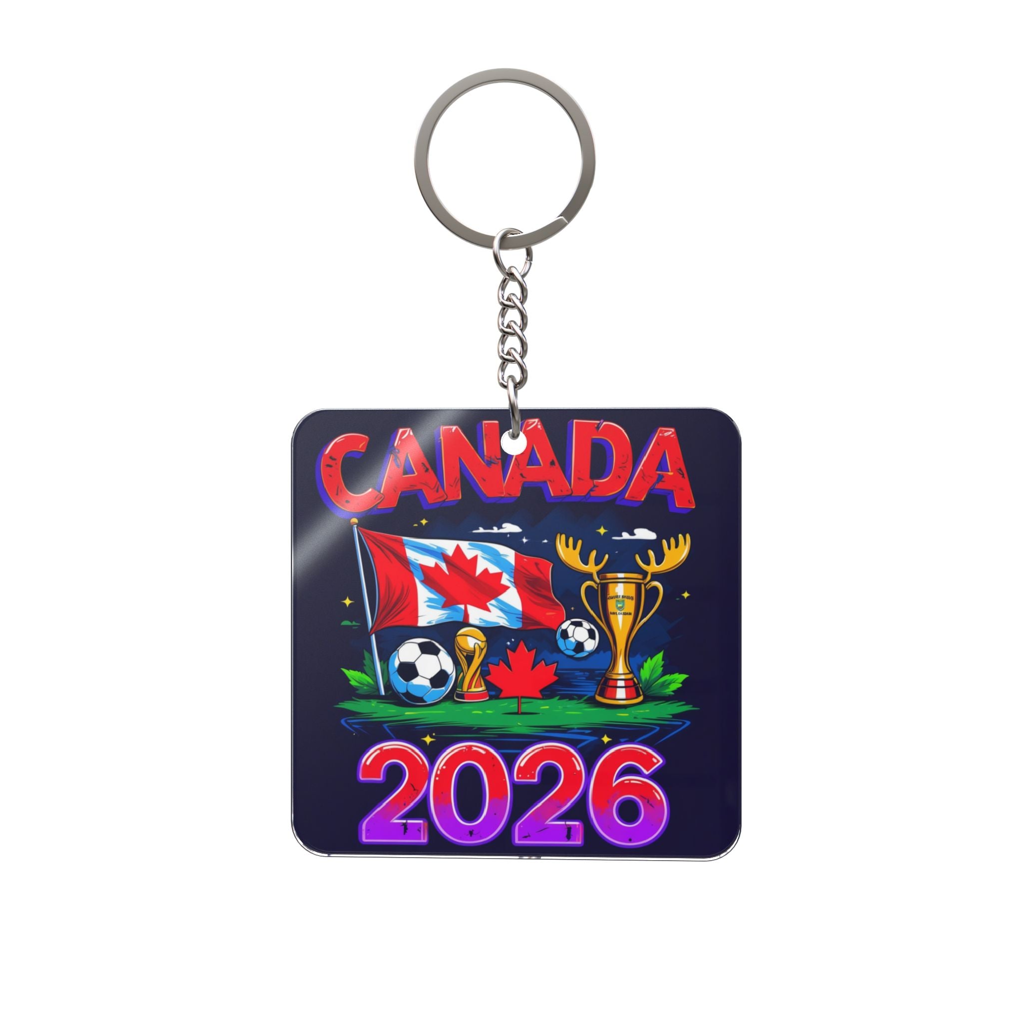 World Cup 2026 Canada Keychain Football Fan Gift Soccer Key Ring