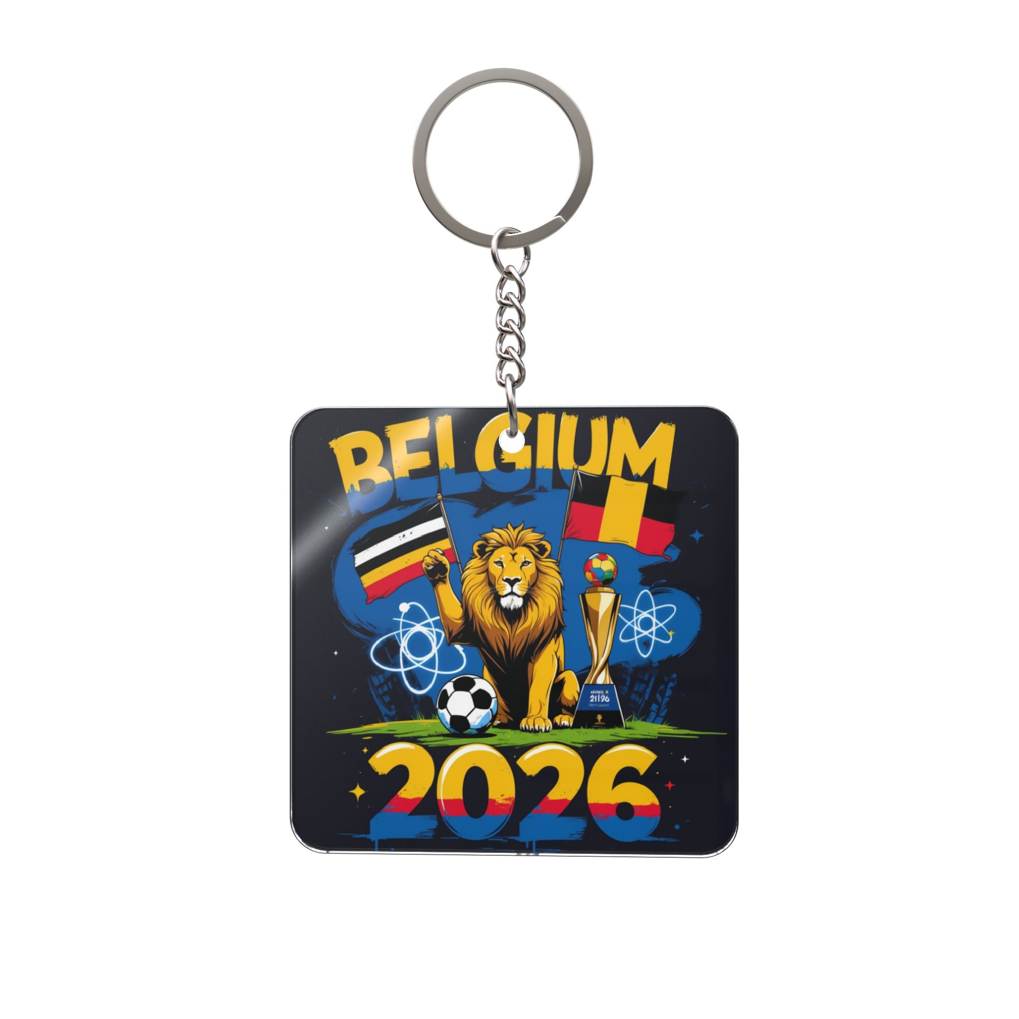 World Cup 2026 Belgium Keychain Football Fan Gift Soccer Key Ring