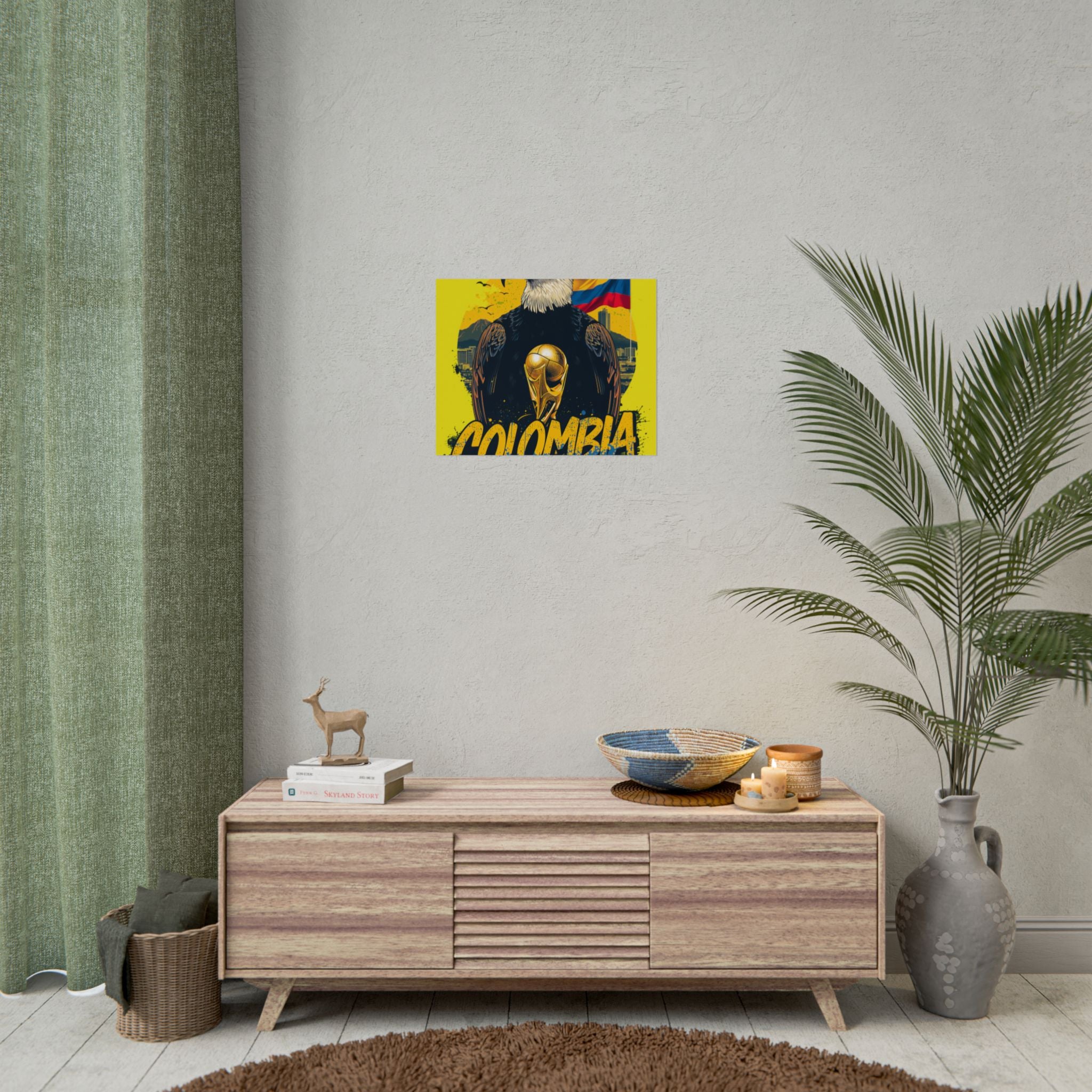 Colombia Soccer Poster 2026 World Cup Los Cafeteros Wall Art Football Print