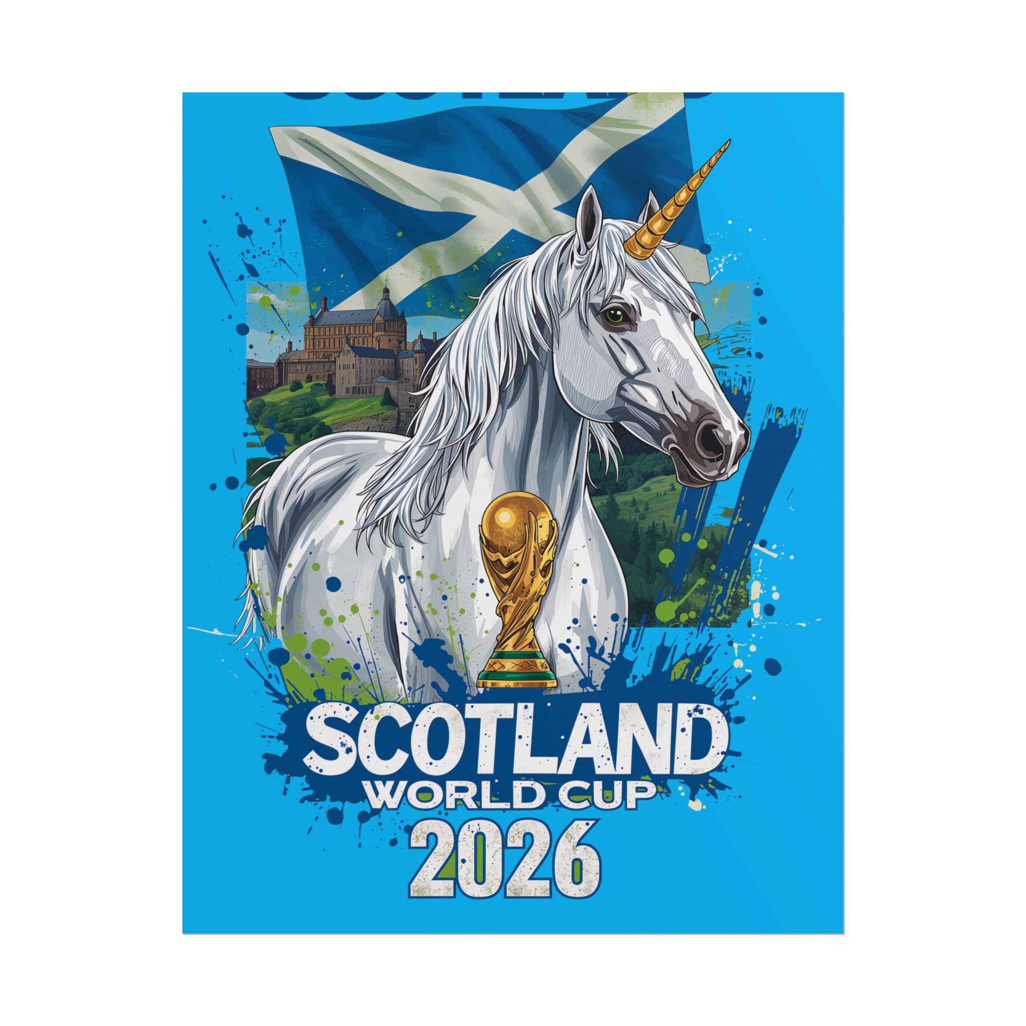 Scotland Soccer Poster 2026 World Cup Tartan Army Wall Art Football Print
