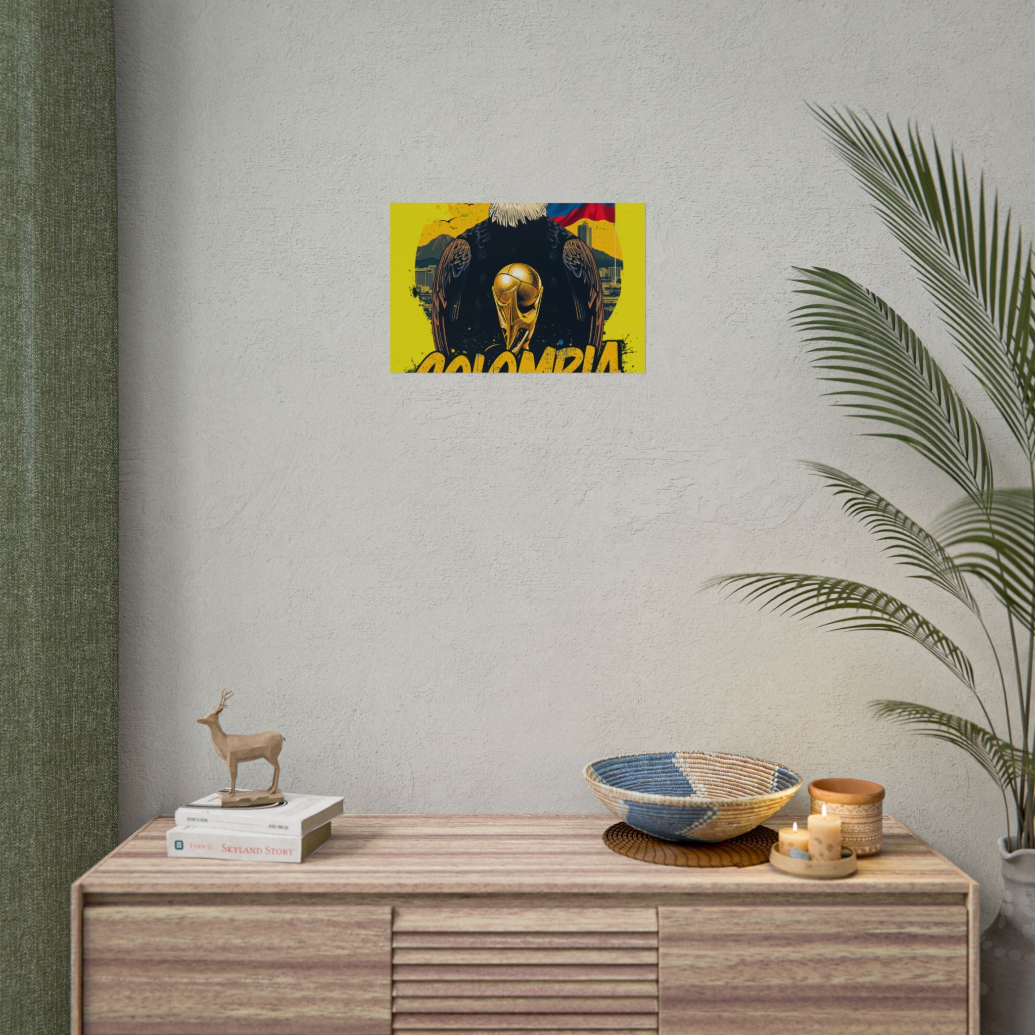 Colombia Soccer Poster 2026 World Cup Los Cafeteros Wall Art Football Print