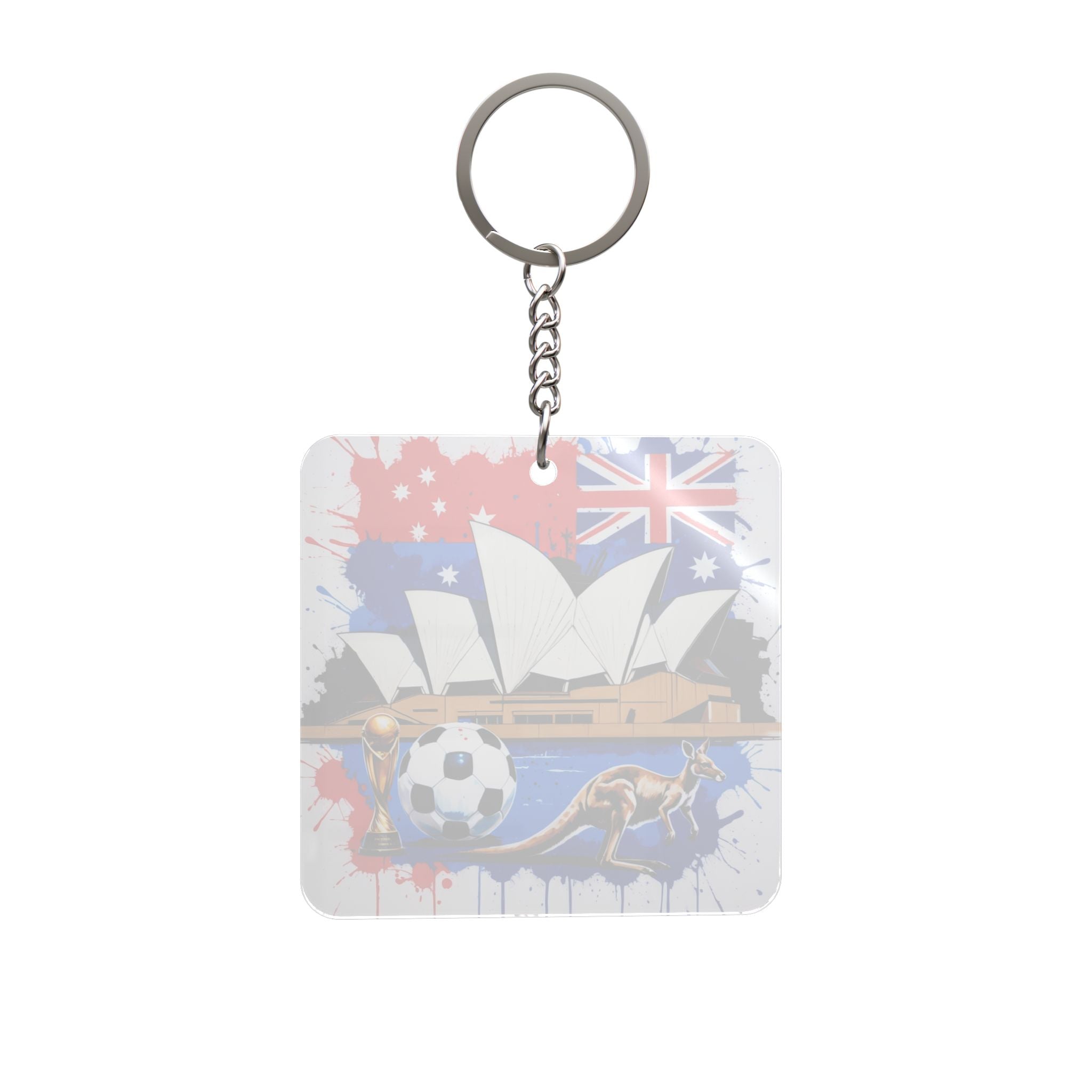 World Cup 2026 Australia Keychain Football Fan Gift Soccer Key Ring