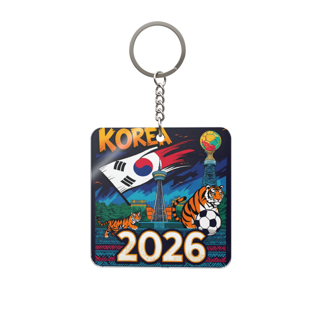 World Cup 2026 South Korea Keychain Football Fan Gift Soccer Key Ring