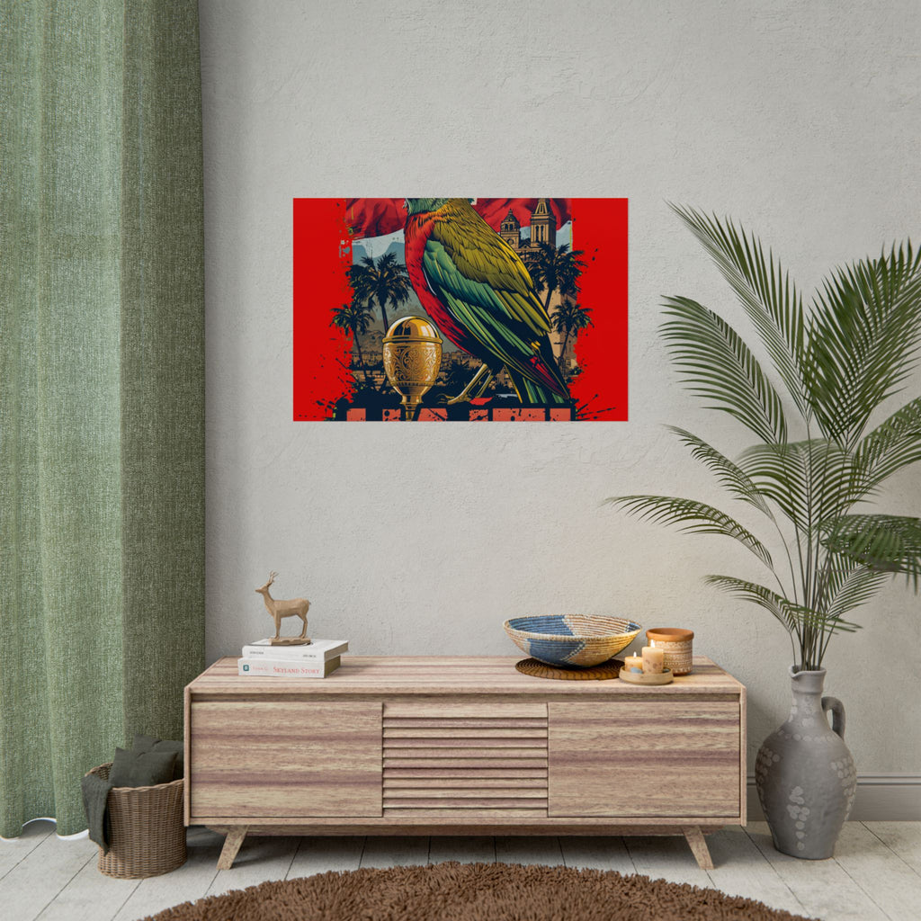 Haiti Soccer Poster 2026 World Cup Les Grenadiers Wall Art Football Print