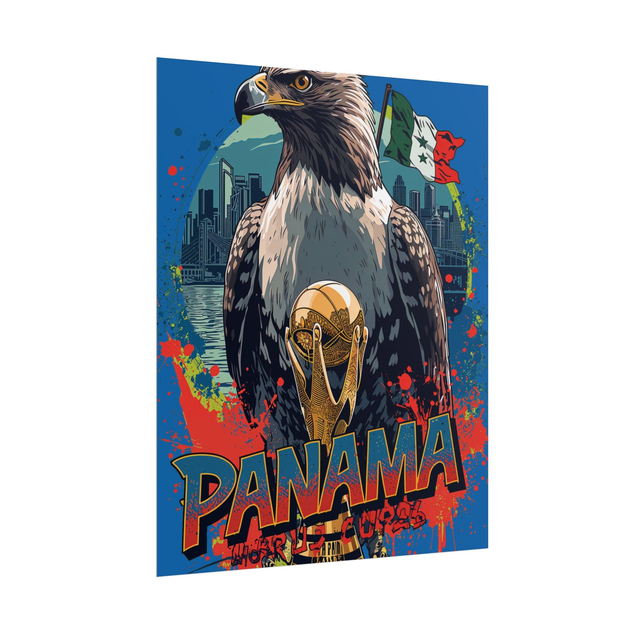 Panama Soccer Poster 2026 World Cup La Roja Wall Art Football Team Print