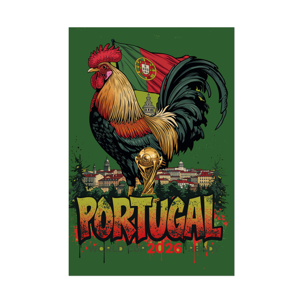 Portugal Rooster Poster — Vintage Galo de Barcelos Travel Print