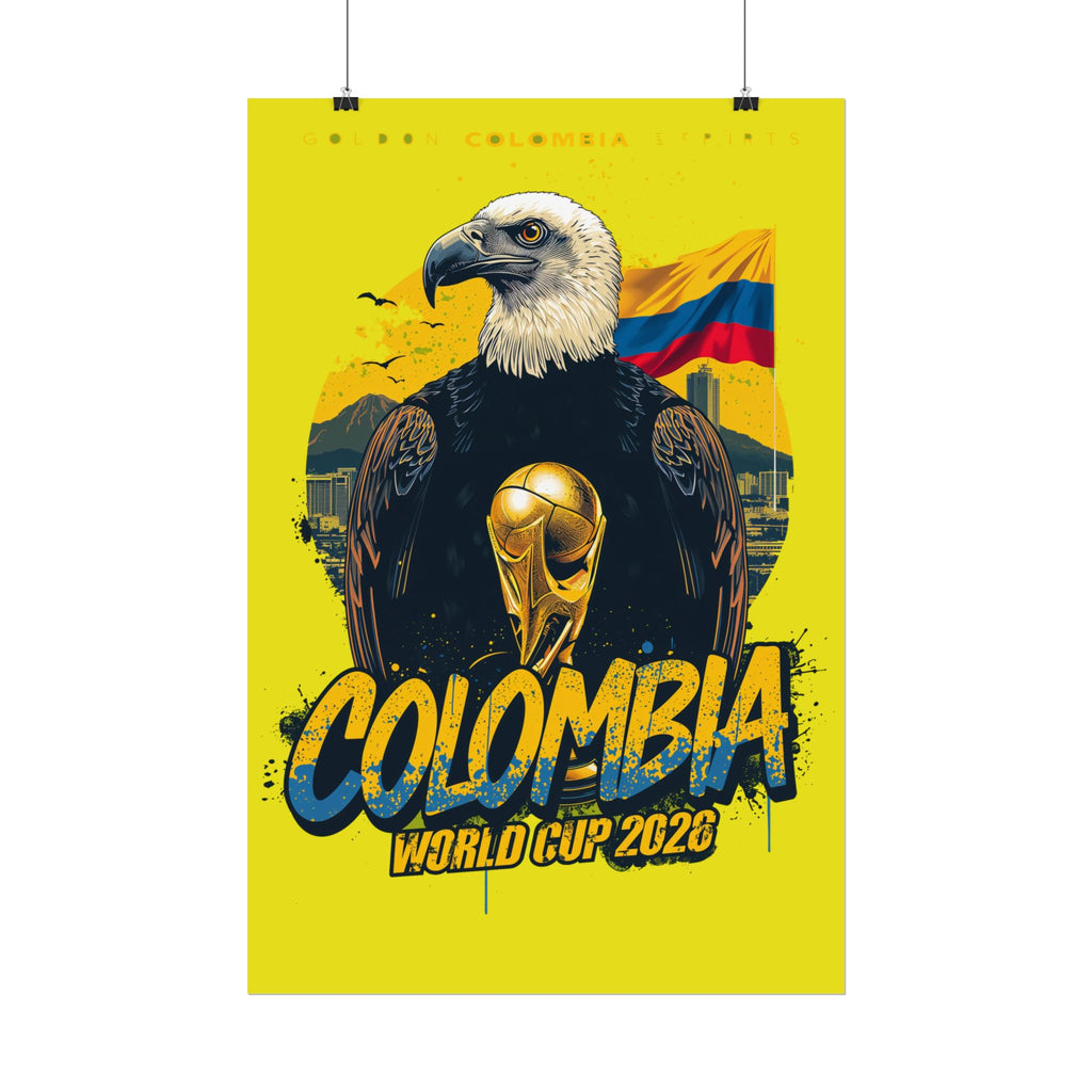 Colombia Soccer Poster 2026 World Cup Los Cafeteros Wall Art Football Print