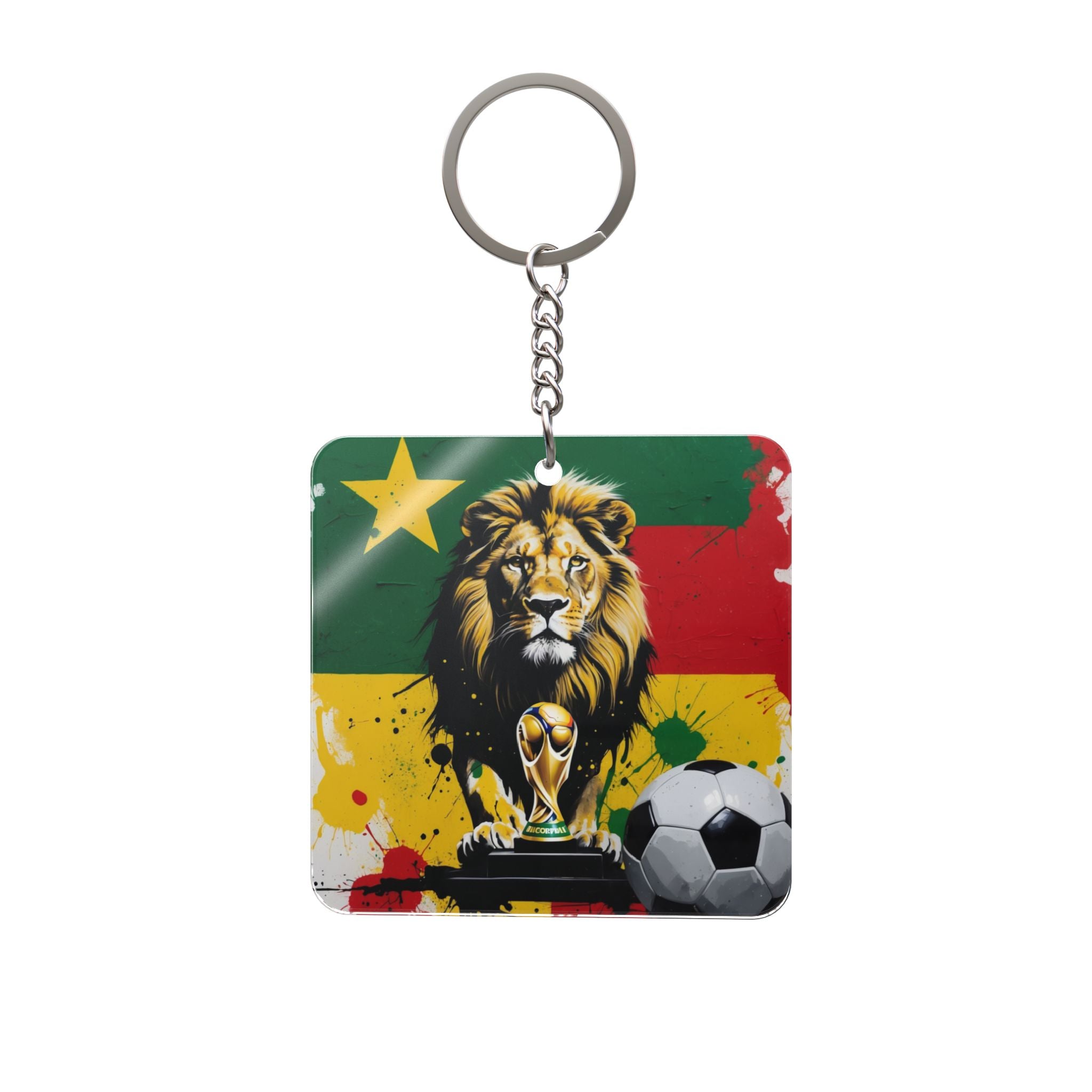 World Cup 2026 Cameroon Keychain Football Fan Gift Soccer Key Ring