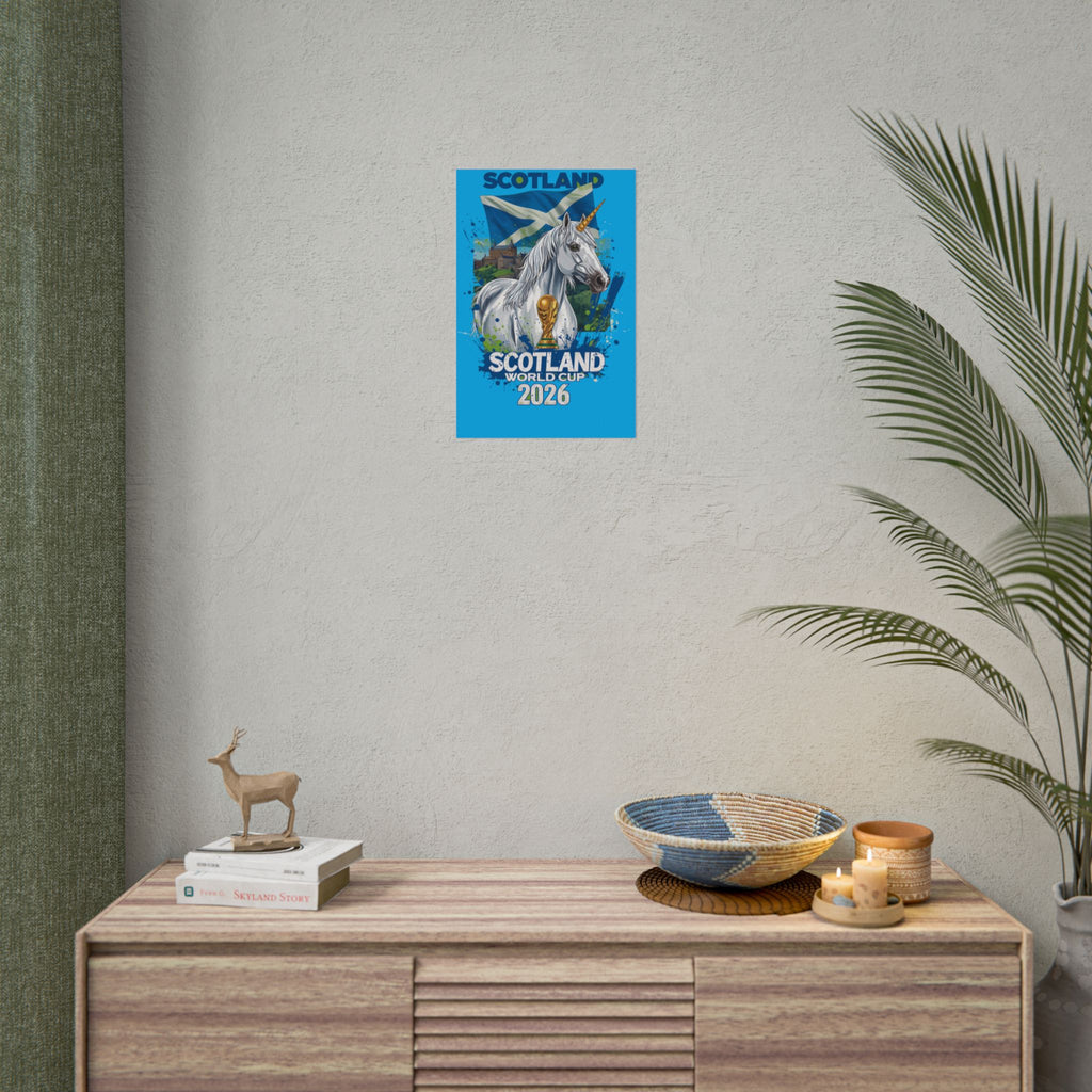 Scotland Soccer Poster 2026 World Cup Tartan Army Wall Art Football Print