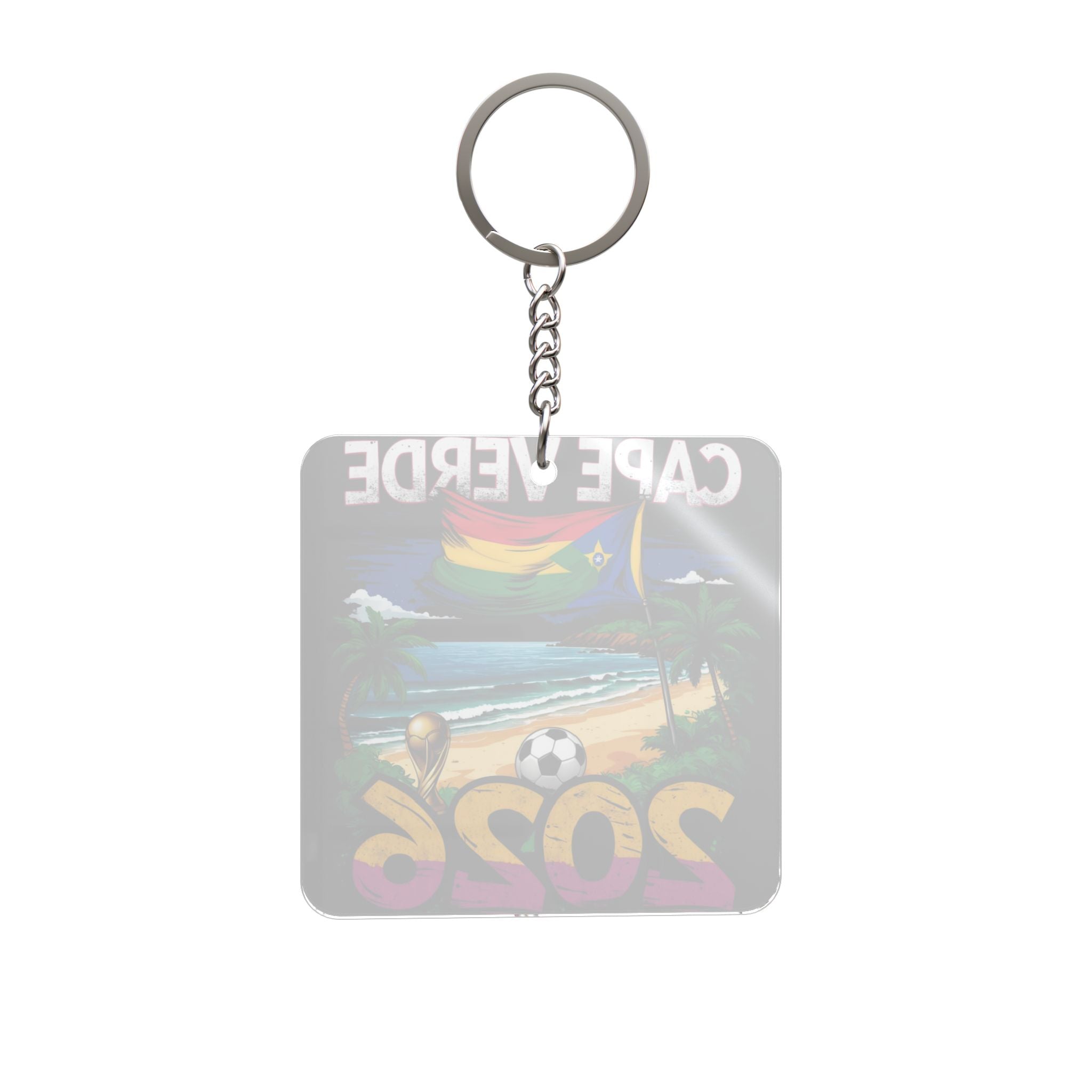 World Cup 2026 Cape Verde Keychain Football Fan Gift Soccer Key Ring