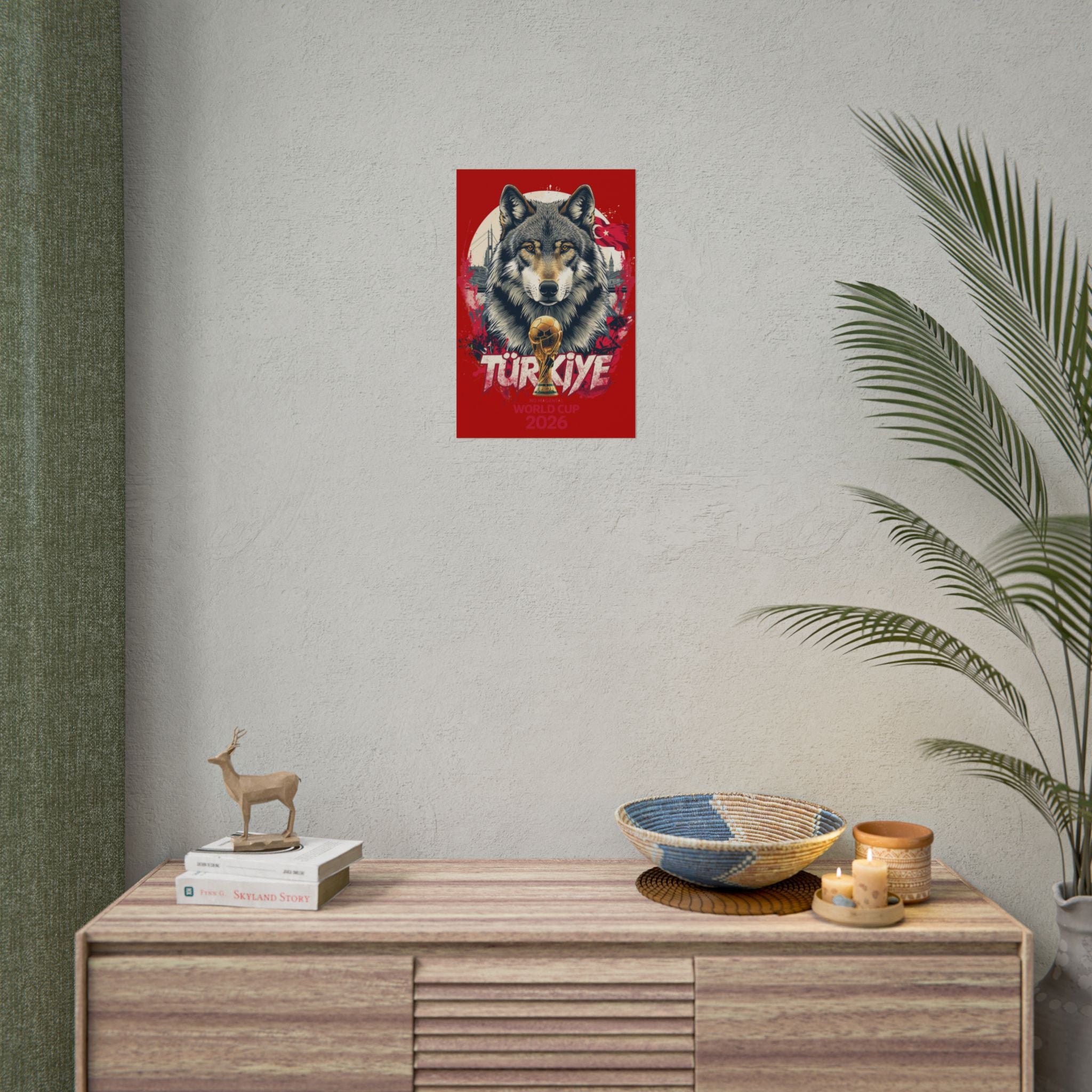 Turkey World Cup 2026 Wolf Poster — Türkiye Football Fan Art