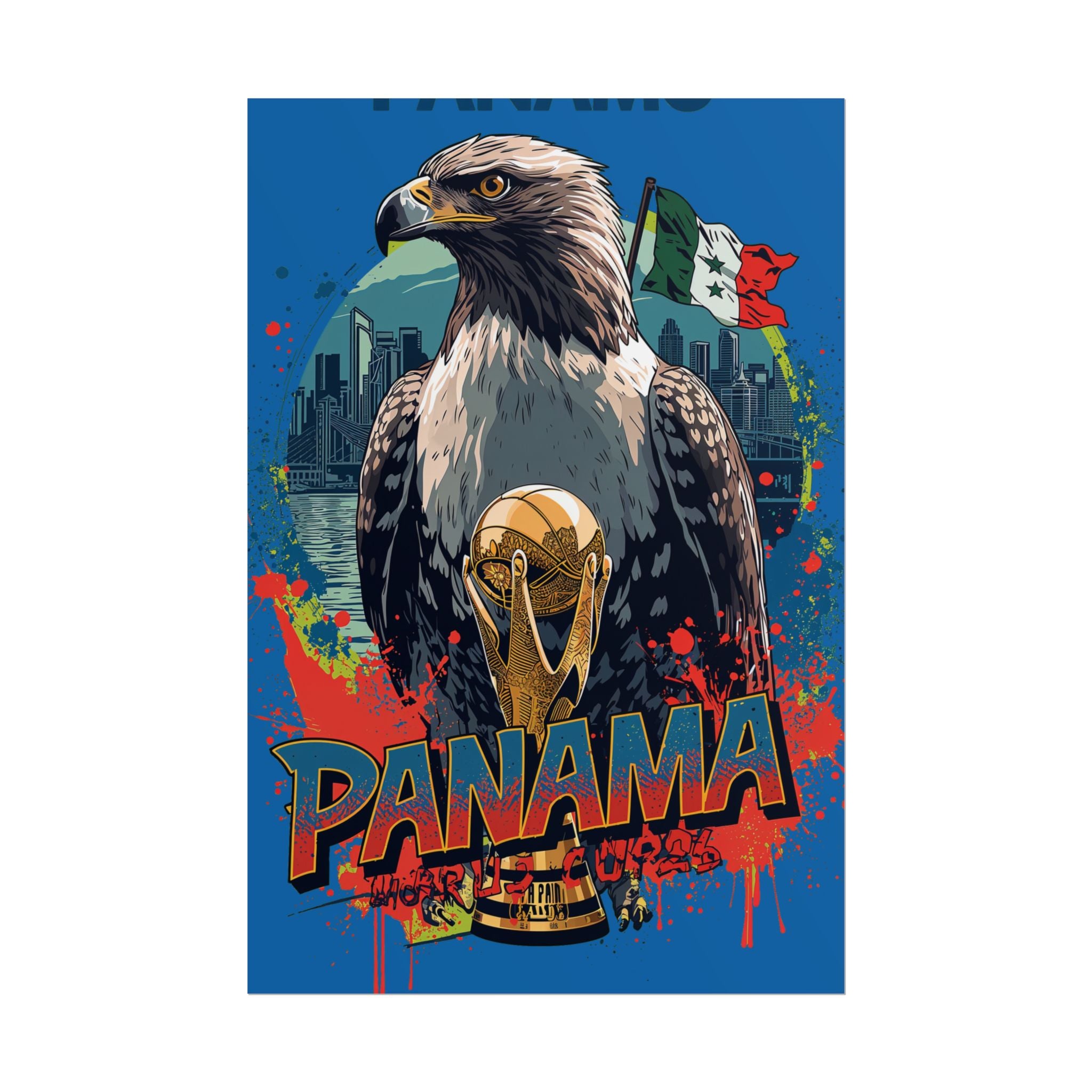 Panama Soccer Poster 2026 World Cup La Roja Wall Art Football Team Print
