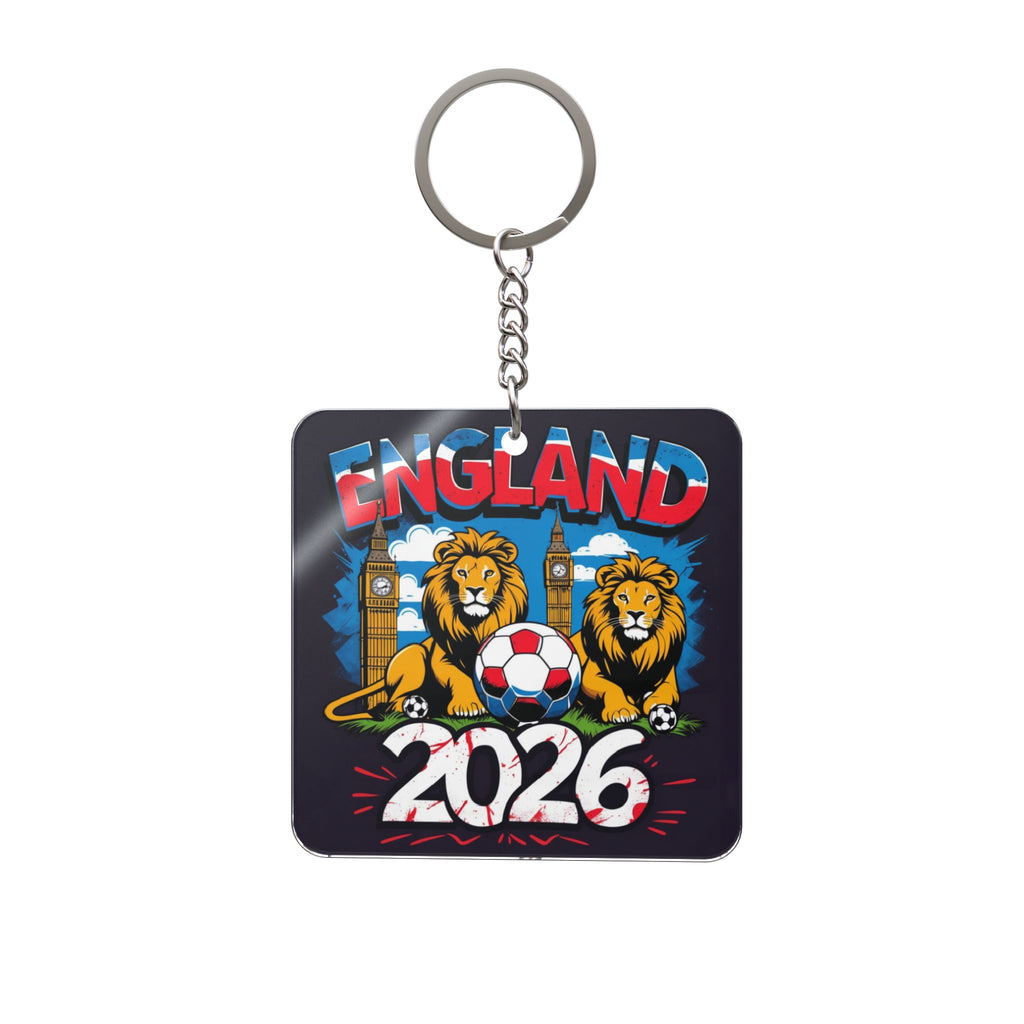 World Cup 2026 England Keychain Football Fan Gift Soccer Key Ring