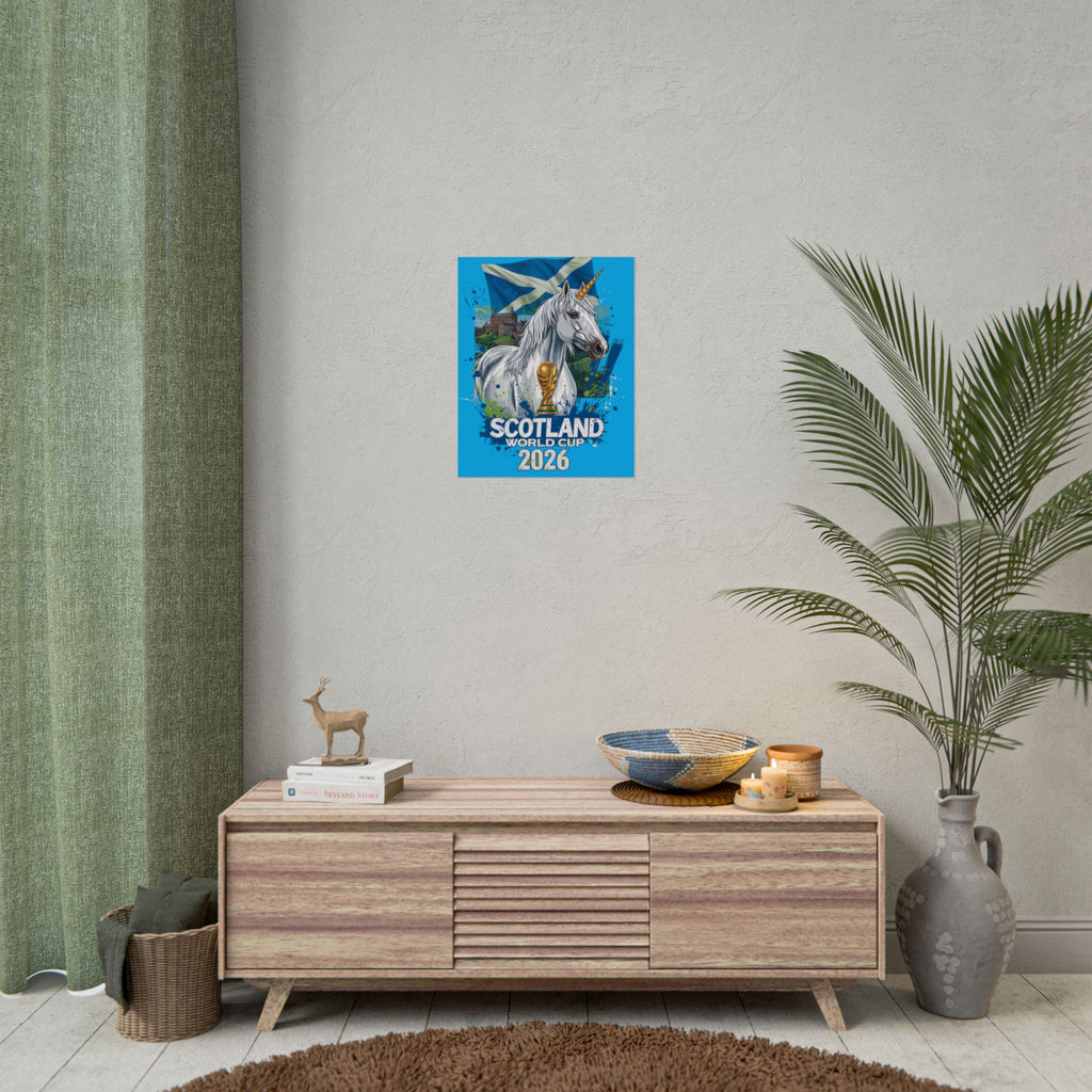 Scotland Soccer Poster 2026 World Cup Tartan Army Wall Art Football Print