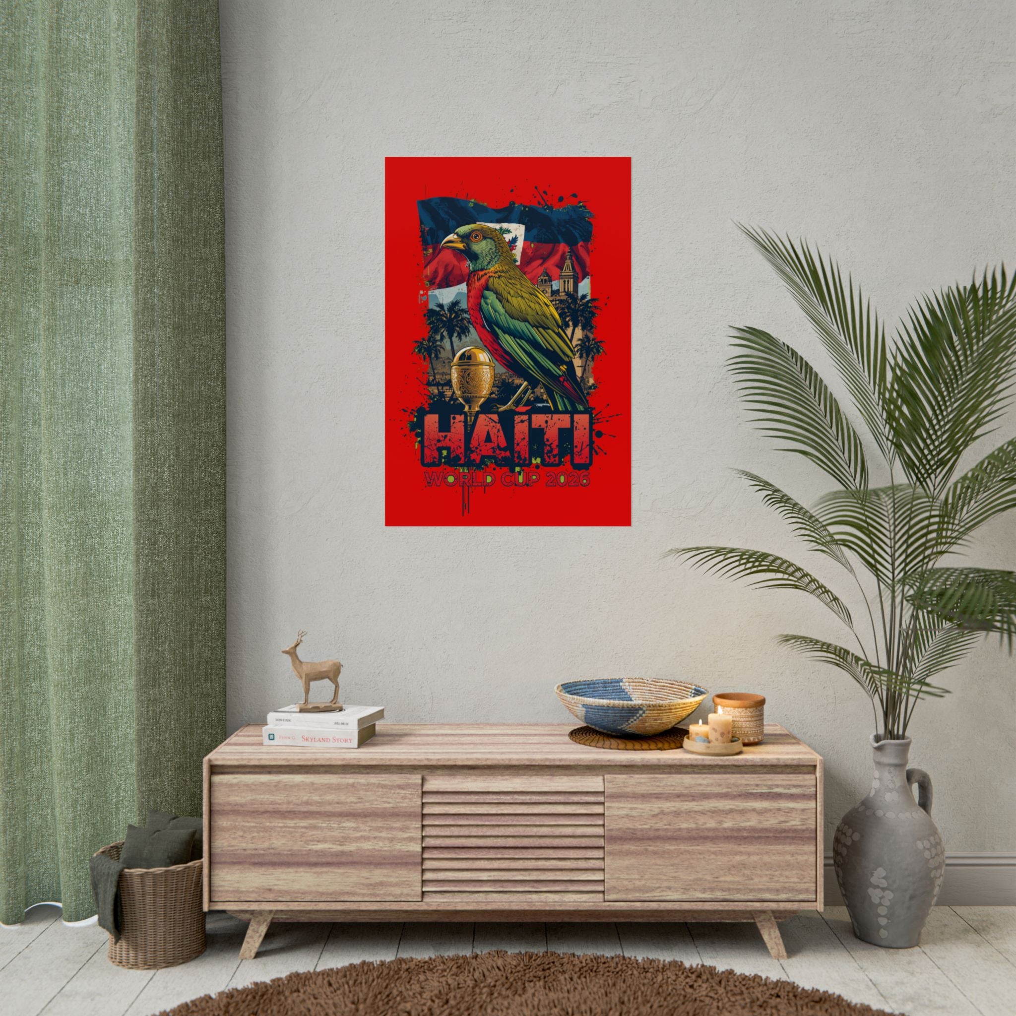 Haiti Soccer Poster 2026 World Cup Les Grenadiers Wall Art Football Print