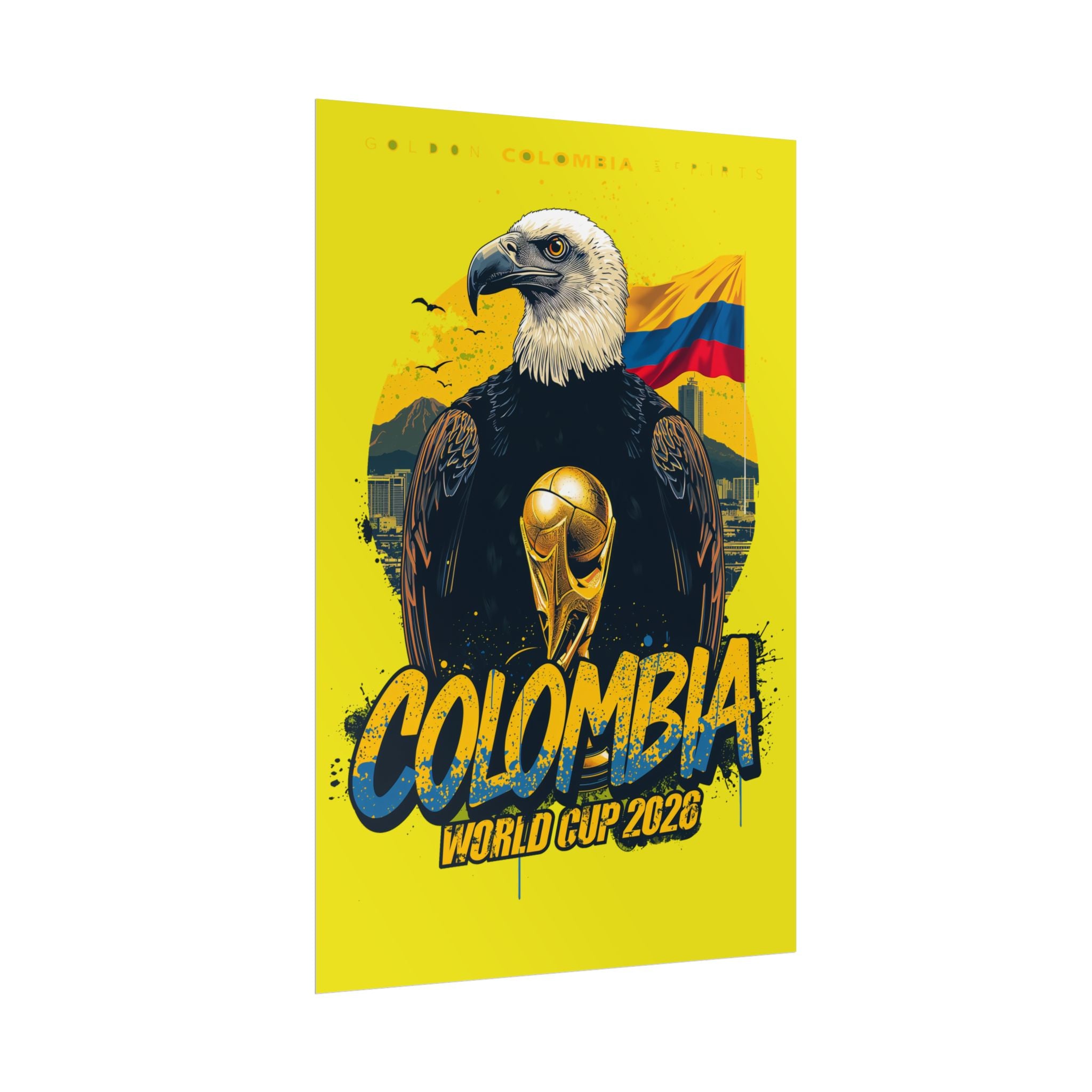 Colombia Soccer Poster 2026 World Cup Los Cafeteros Wall Art Football Print