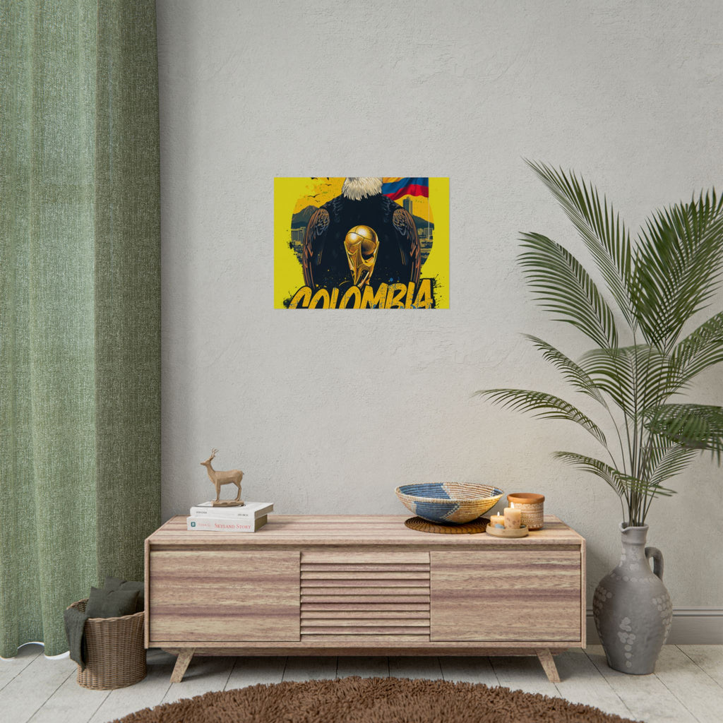 Colombia Soccer Poster 2026 World Cup Los Cafeteros Wall Art Football Print