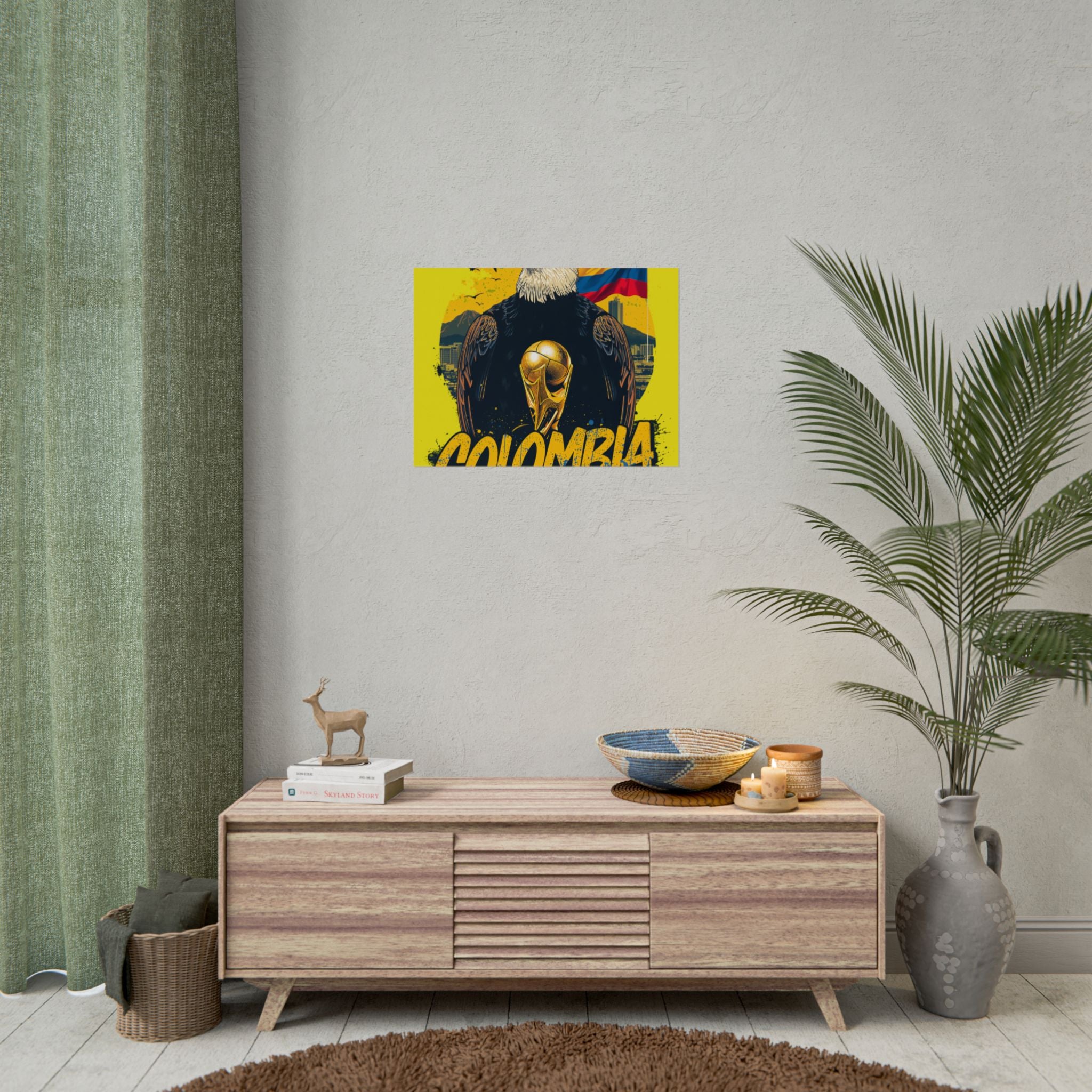 Colombia Soccer Poster 2026 World Cup Los Cafeteros Wall Art Football Print