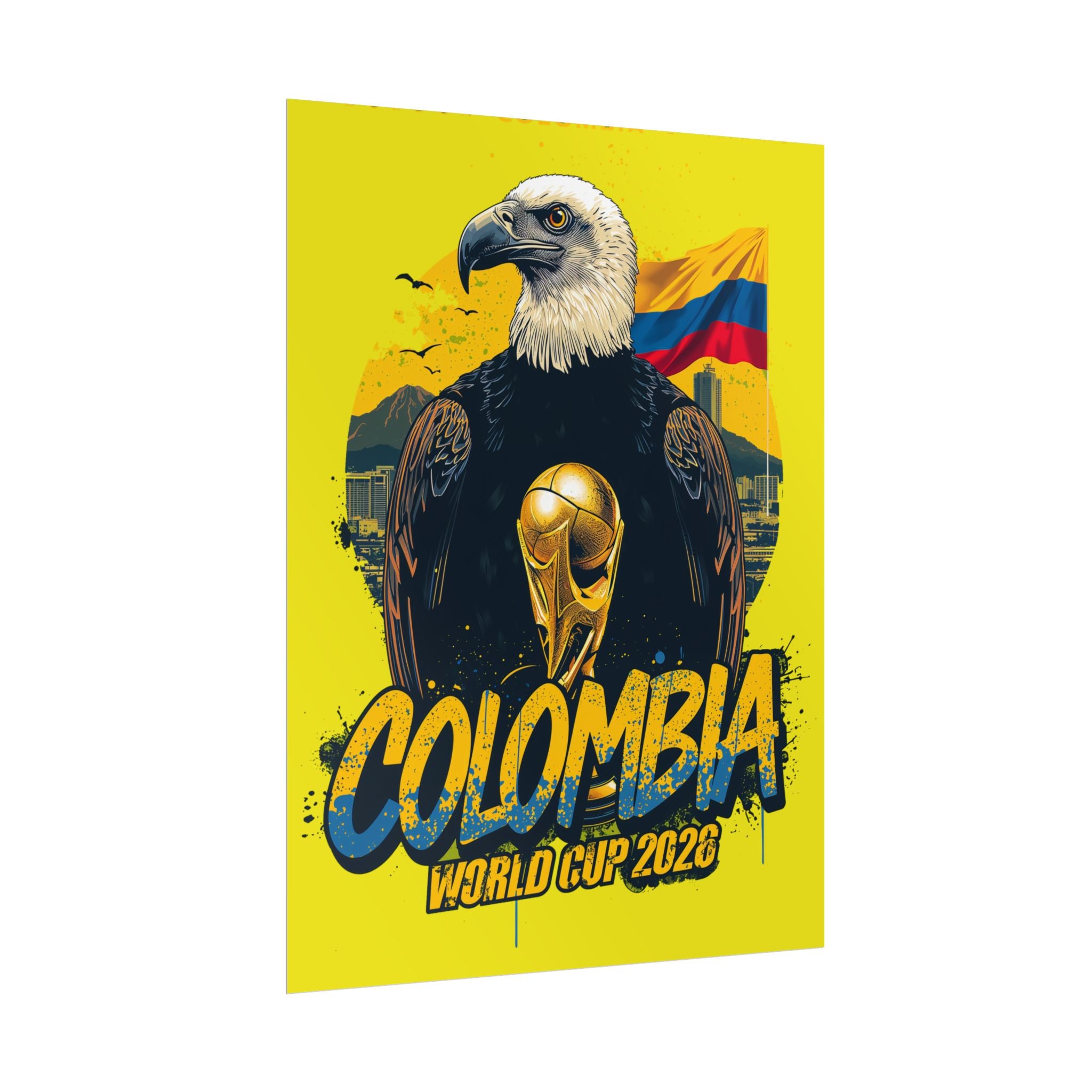 Colombia Soccer Poster 2026 World Cup Los Cafeteros Wall Art Football Print