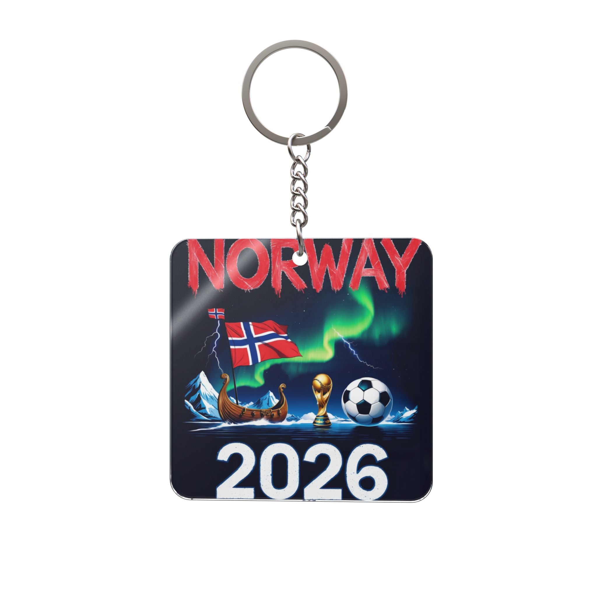 World Cup 2026 Norway Keychain Football Fan Gift Soccer Key Ring