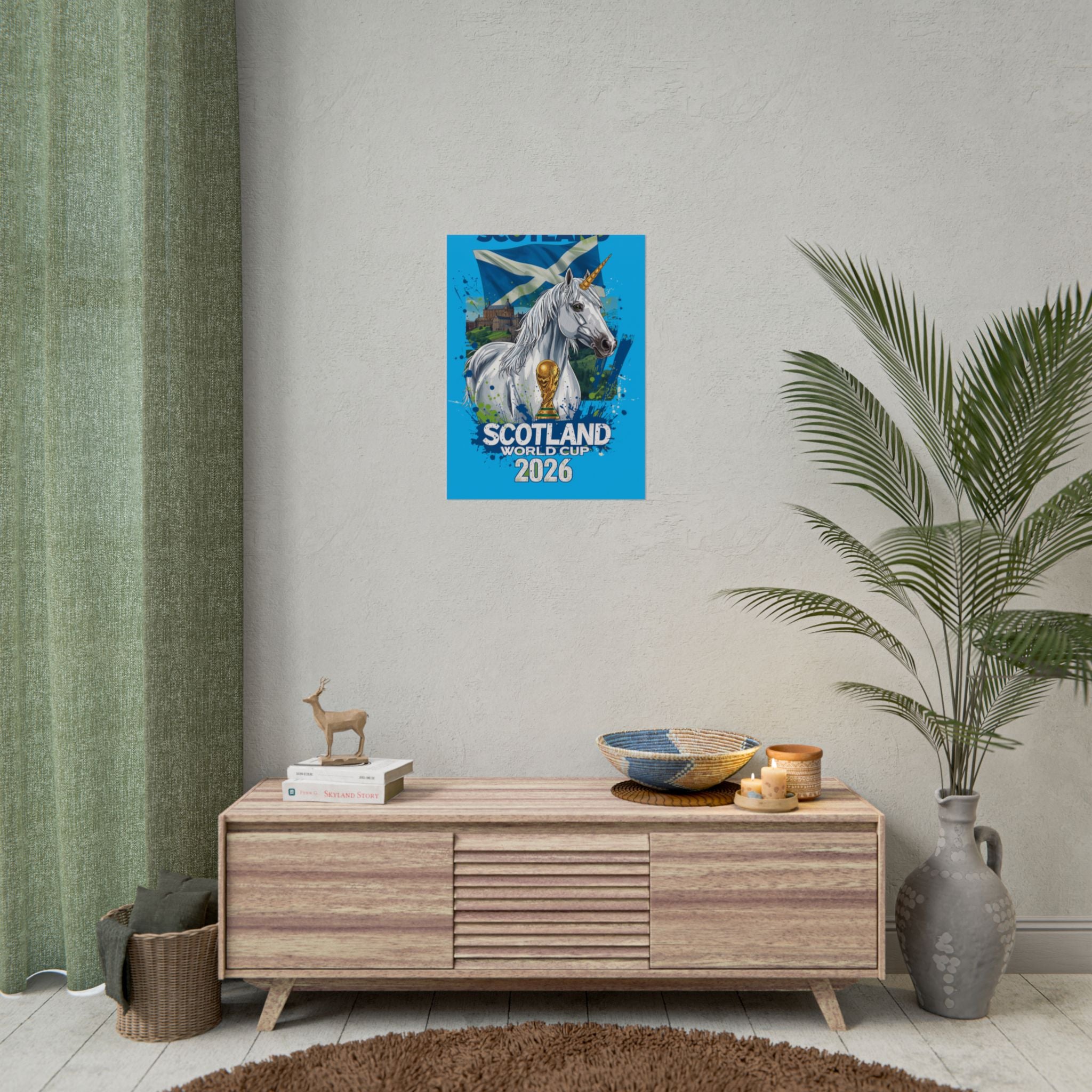 Scotland Soccer Poster 2026 World Cup Tartan Army Wall Art Football Print