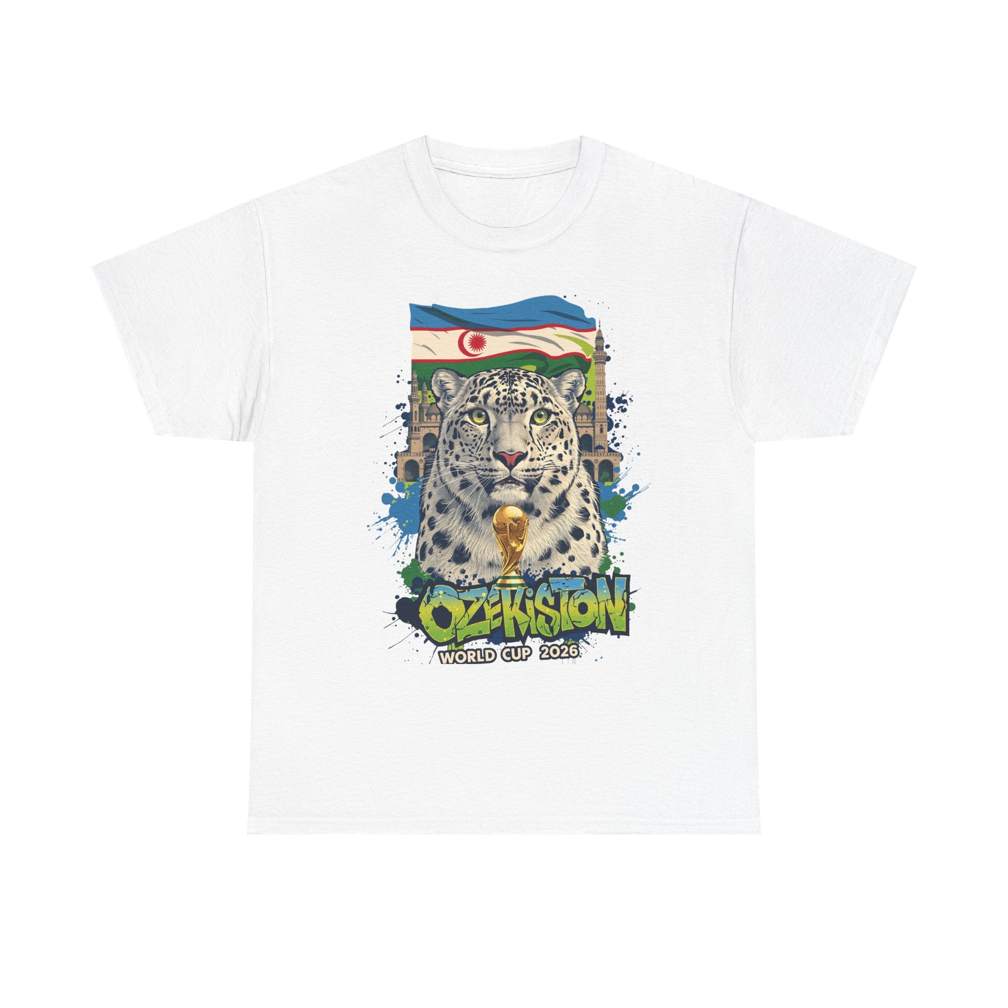 Uzbekistan 2026 FIFA World Cup T-Shirt | White Wolves Fan Gift | O'zbekiston Football Tee | Unisex Graphic Tee