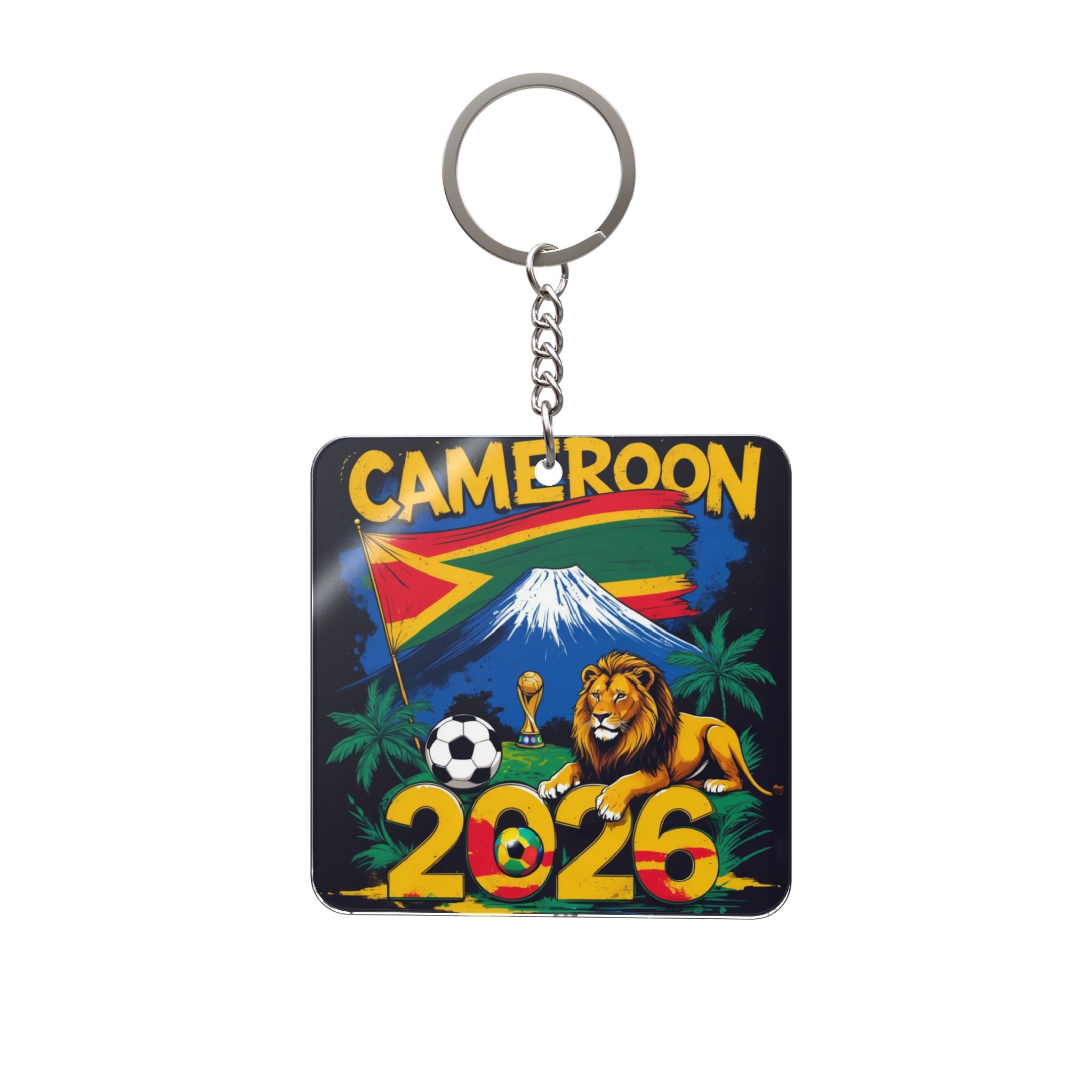 World Cup 2026 Cameroon Keychain Football Fan Gift Soccer Key Ring