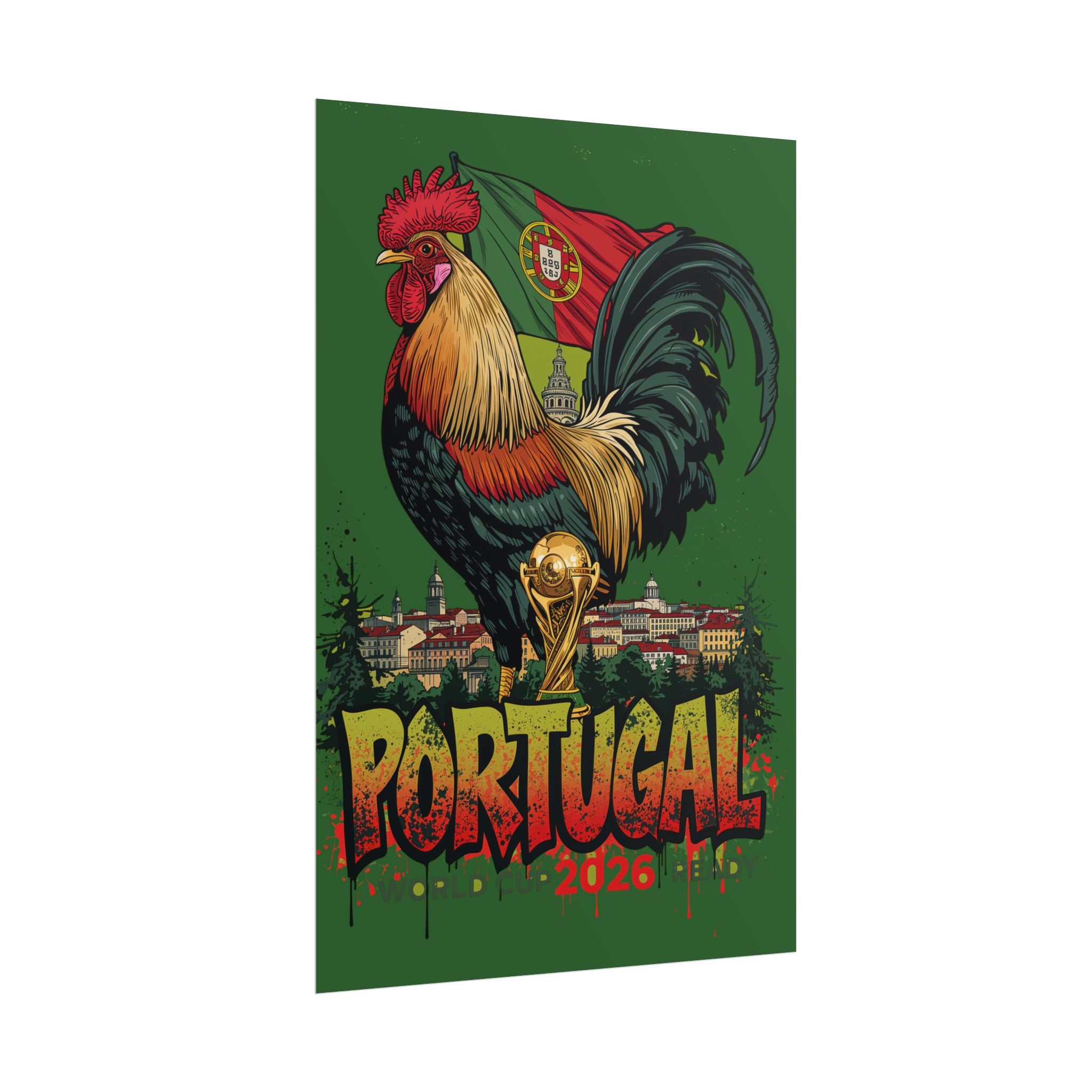 Portugal Rooster Poster — Vintage Galo de Barcelos Travel Print