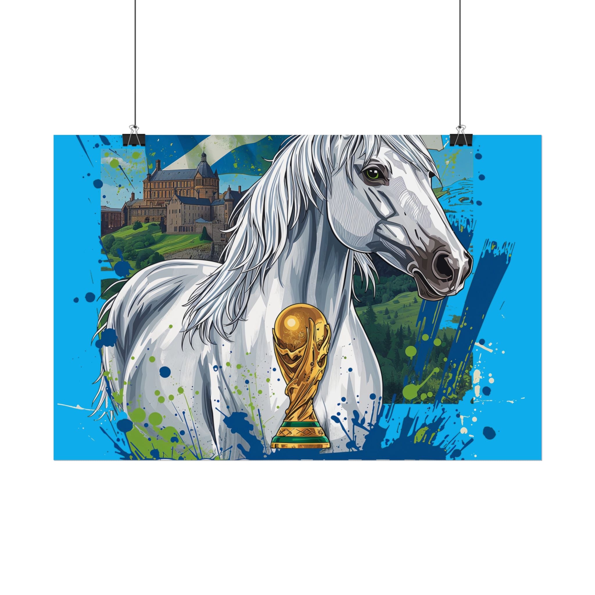 Scotland Soccer Poster 2026 World Cup Tartan Army Wall Art Football Print