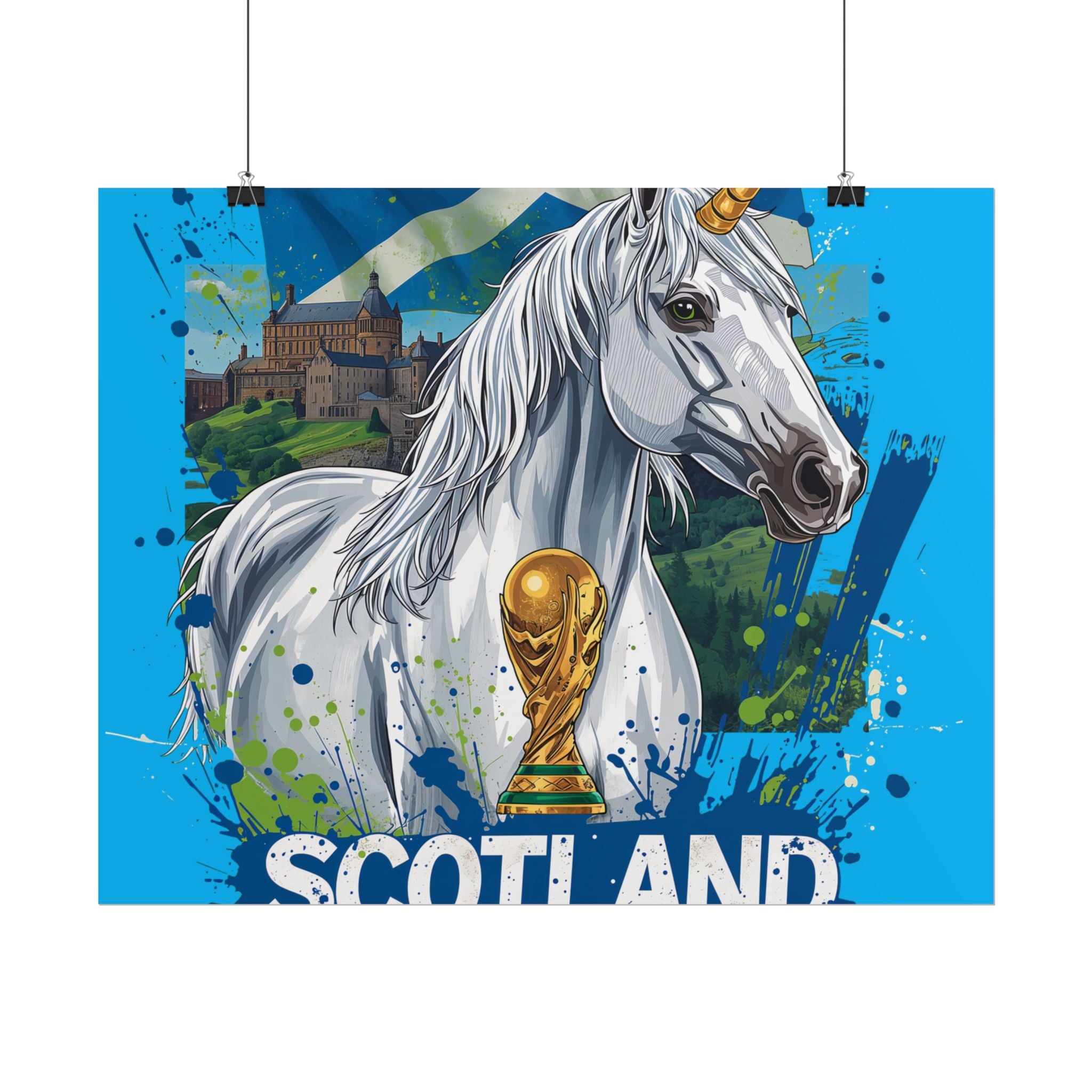 Scotland Soccer Poster 2026 World Cup Tartan Army Wall Art Football Print