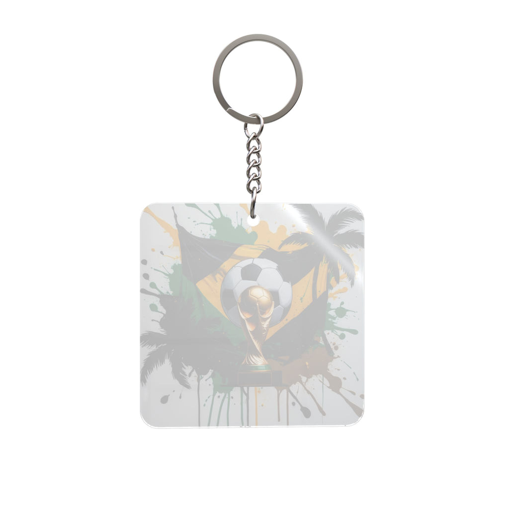 World Cup 2026 Jamaica Keychain Football Fan Gift Soccer Key Ring