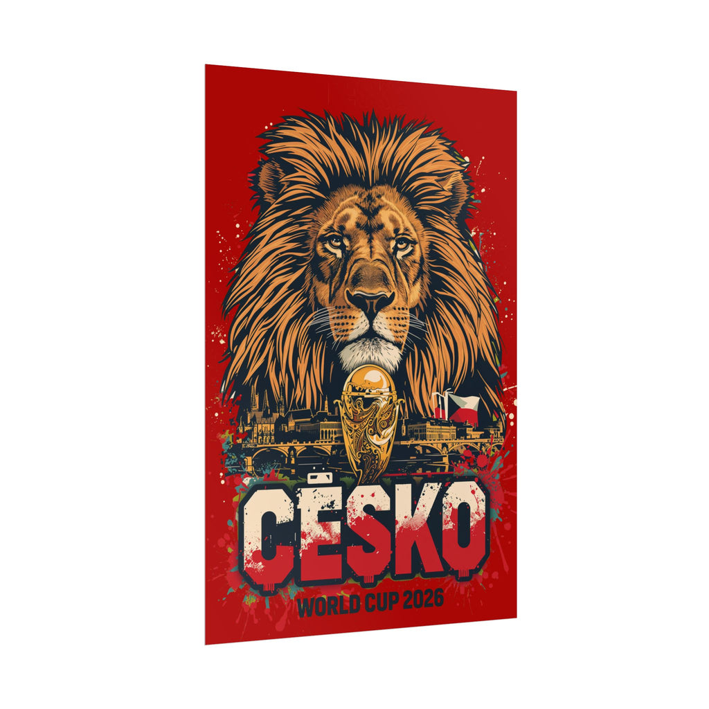 Rolled Poster — Česko World Cup 2026 Lion Graphic