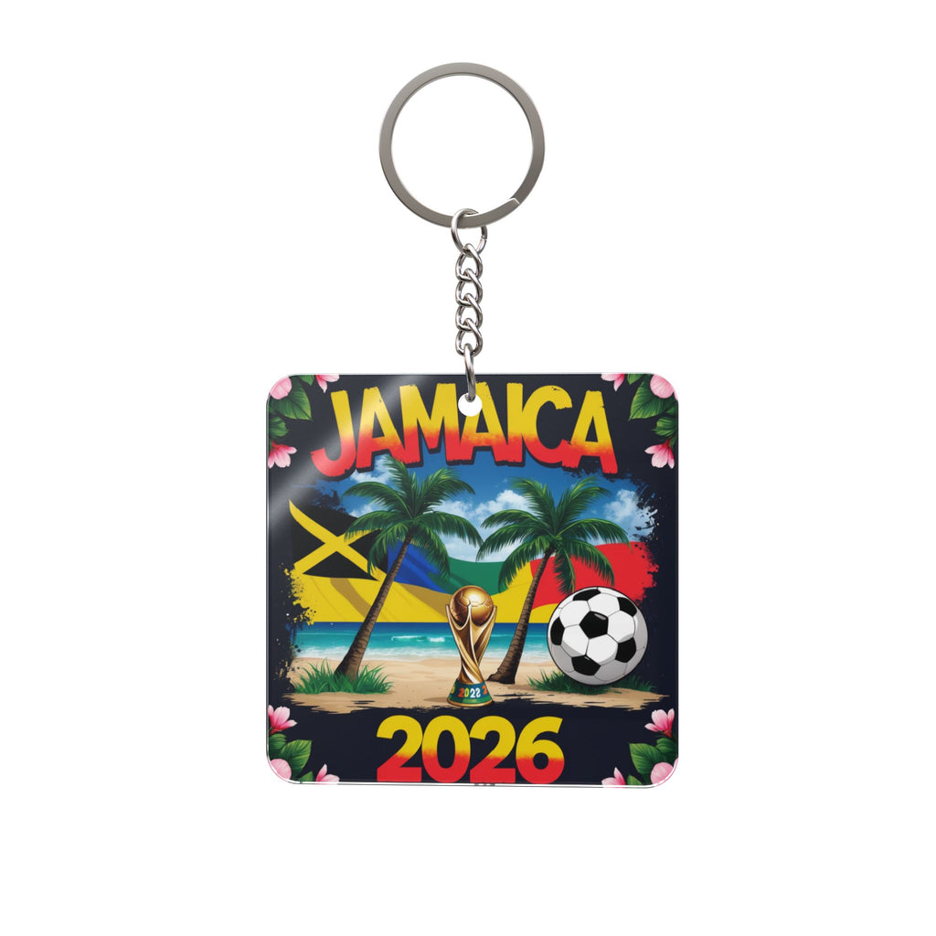 World Cup 2026 Jamaica Keychain Football Fan Gift Soccer Key Ring