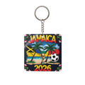 World Cup 2026 Jamaica Keychain Football Fan Gift Soccer Key Ring