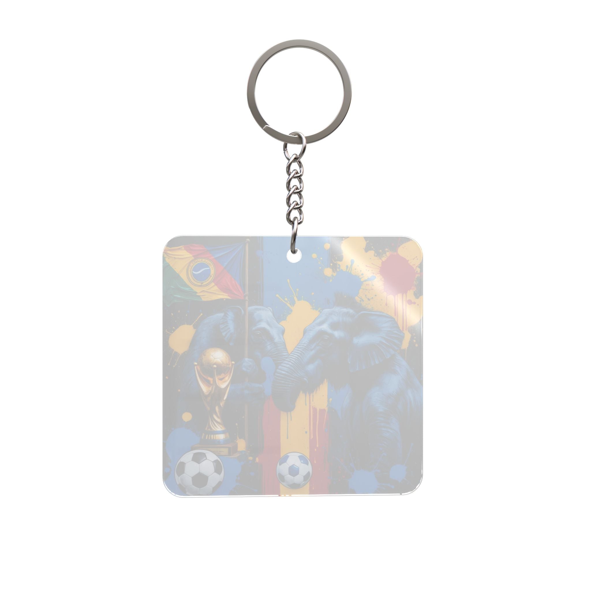 World Cup 2026 DR Congo Keychain Football Fan Gift Soccer Key Ring
