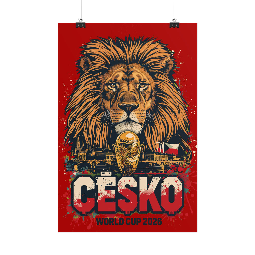 Rolled Poster — Česko World Cup 2026 Lion Graphic
